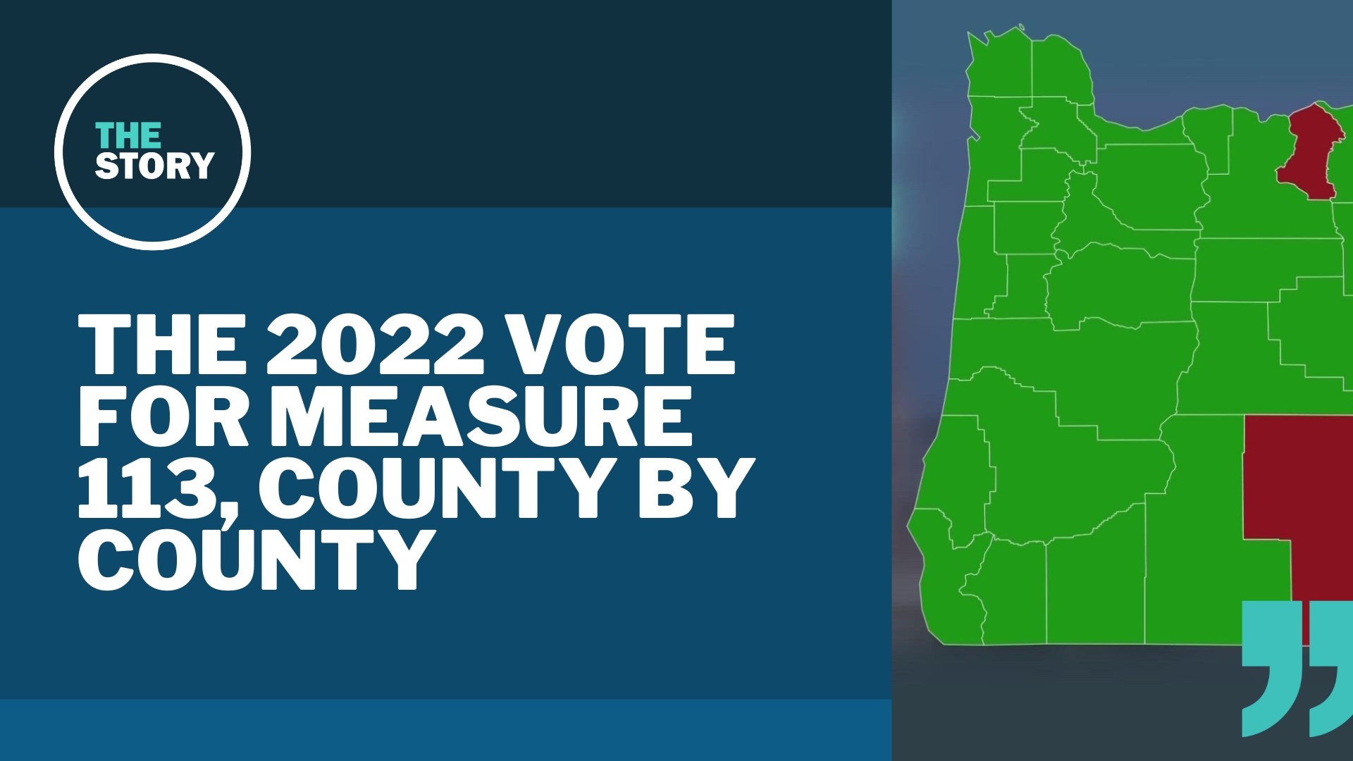 When Measure 113 went before voters in November 2022, it won by a wide margin — over 68% in favor and just under 32% against. Yes votes weren't just in urban areas.