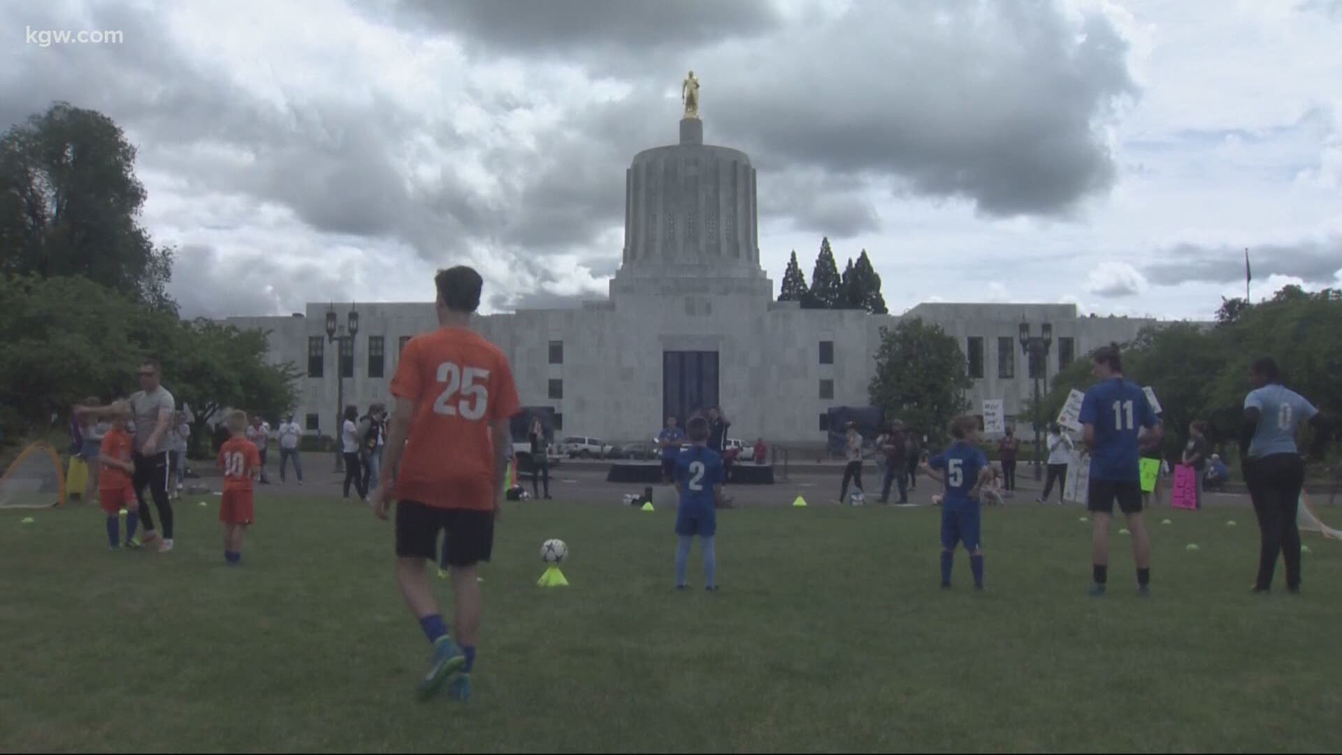 Players, parents and coaches hope to start a conversation with Gov. Kate Brown about restarting youth sports.