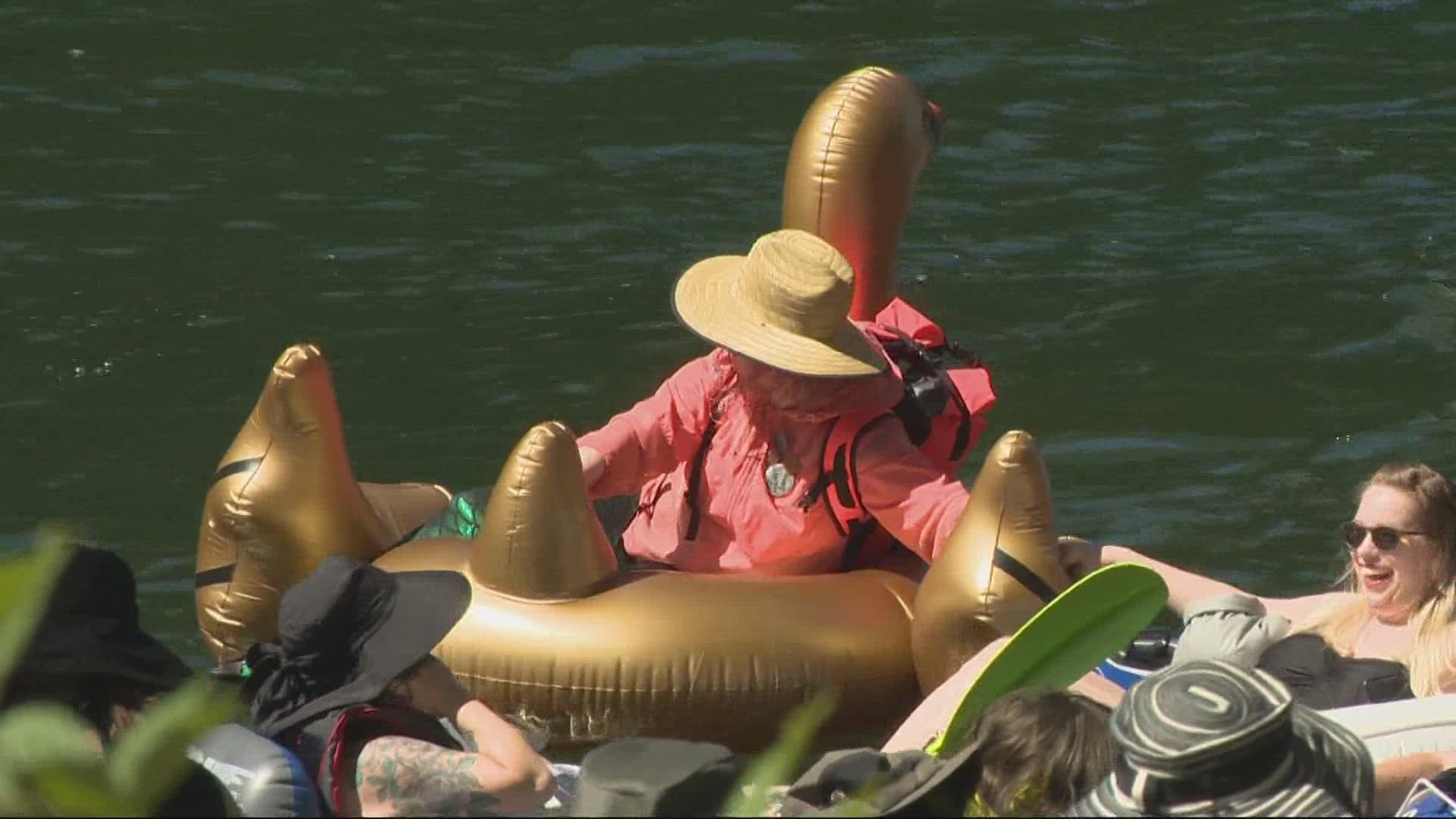 Participants floated down the Clackamas River for 4.5 miles from Barton Park to Carver Park. 
KGW8 YOUTUBE