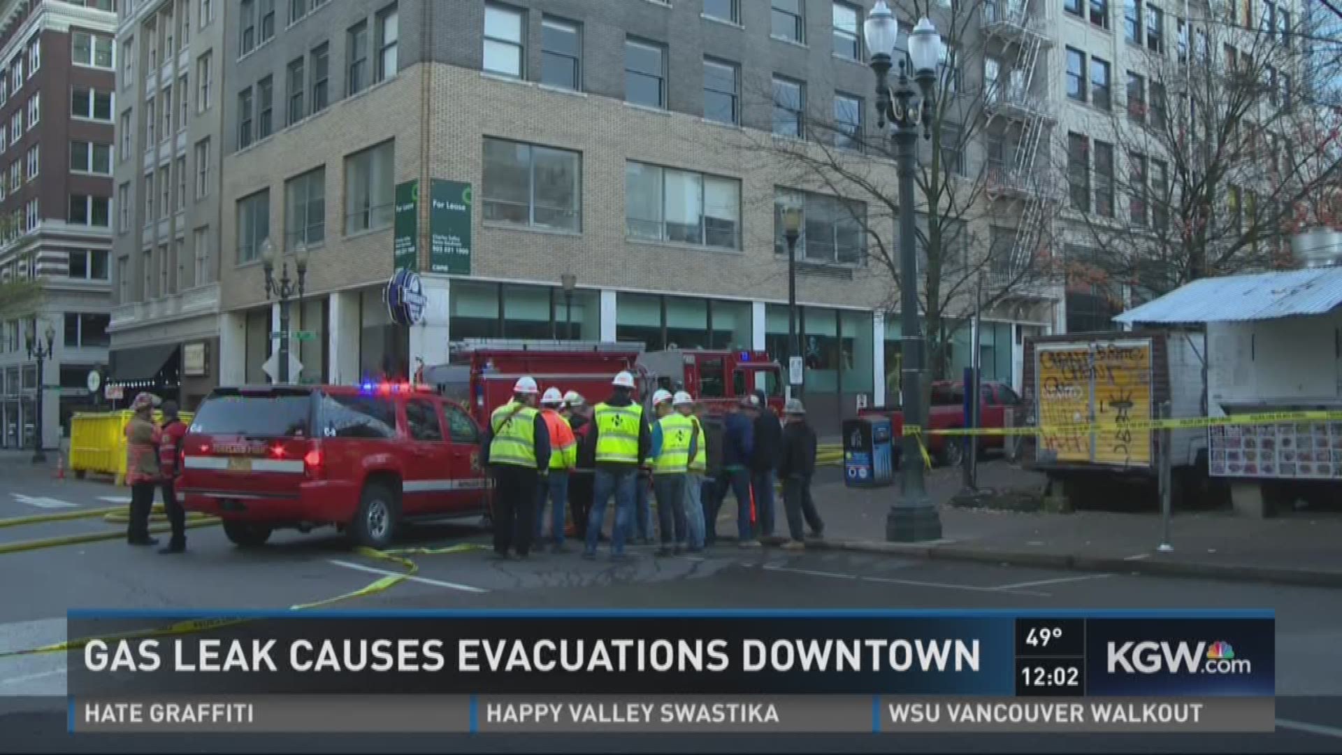 Gas leak in Downtown Portland caused by contractor who sawed through ...