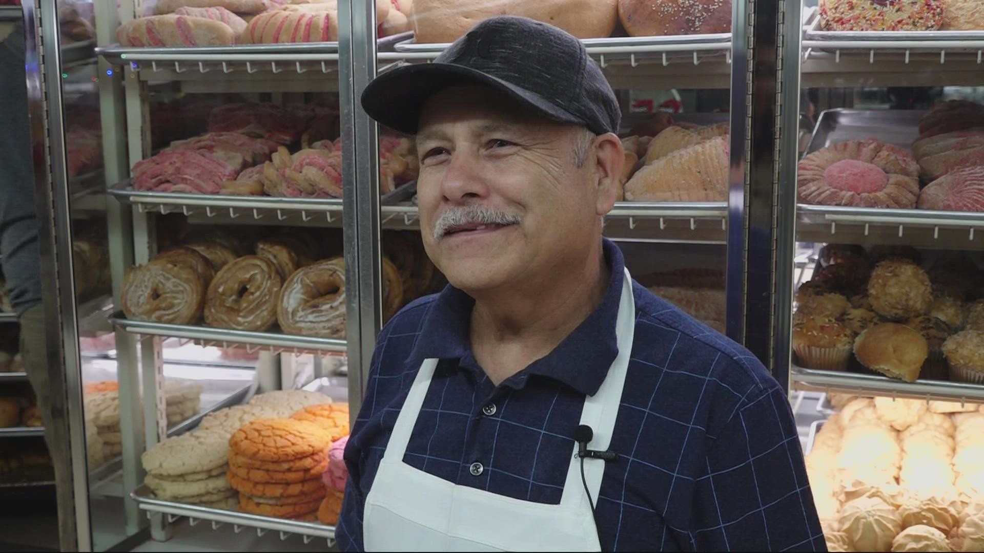 Emilio Villareal from Jalisco, Mexico started his bakery from home. He now owns a store front making an average of 1,500 pieces of sweet bread a day.