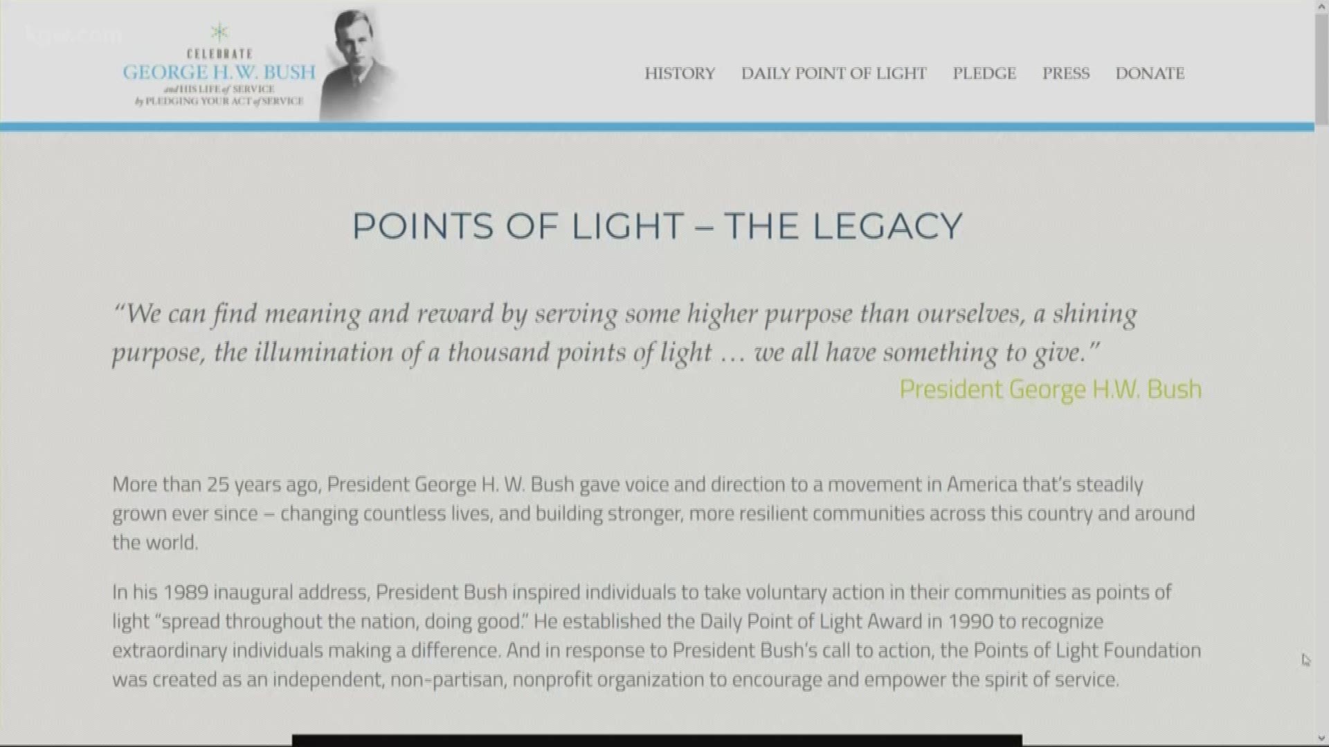 Former President George H.W. Bush created the "A Thousand Points of Light award" back in 1990 and also signed the Americans with Disabilities Act into law. These two initiatives are alive and well today, right here in Oregon.