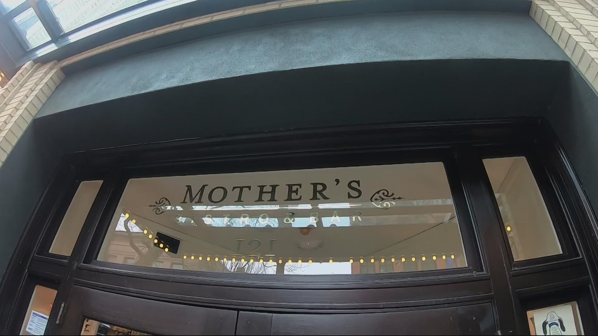 Fraudsters stole the identity of the owner of Mother's Bistro and Bar in downtown Portland and cashed three counterfeit checks at local grocery stores.