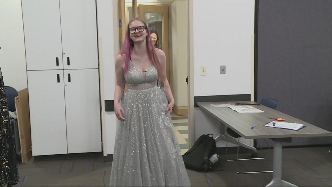 Goodwill shop evening gowns