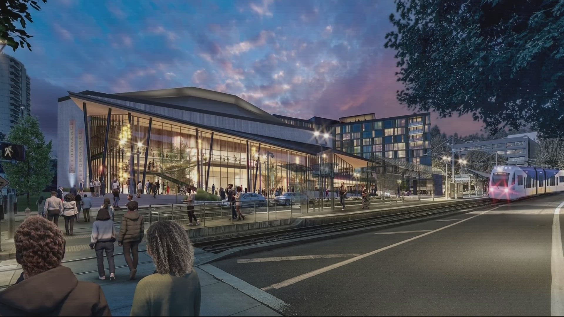 Portland State's proposal includes a new 3,000-seat auditorium, outdoor plaza, on-site boutique hotel, conference center and educational facilities — all downtown.