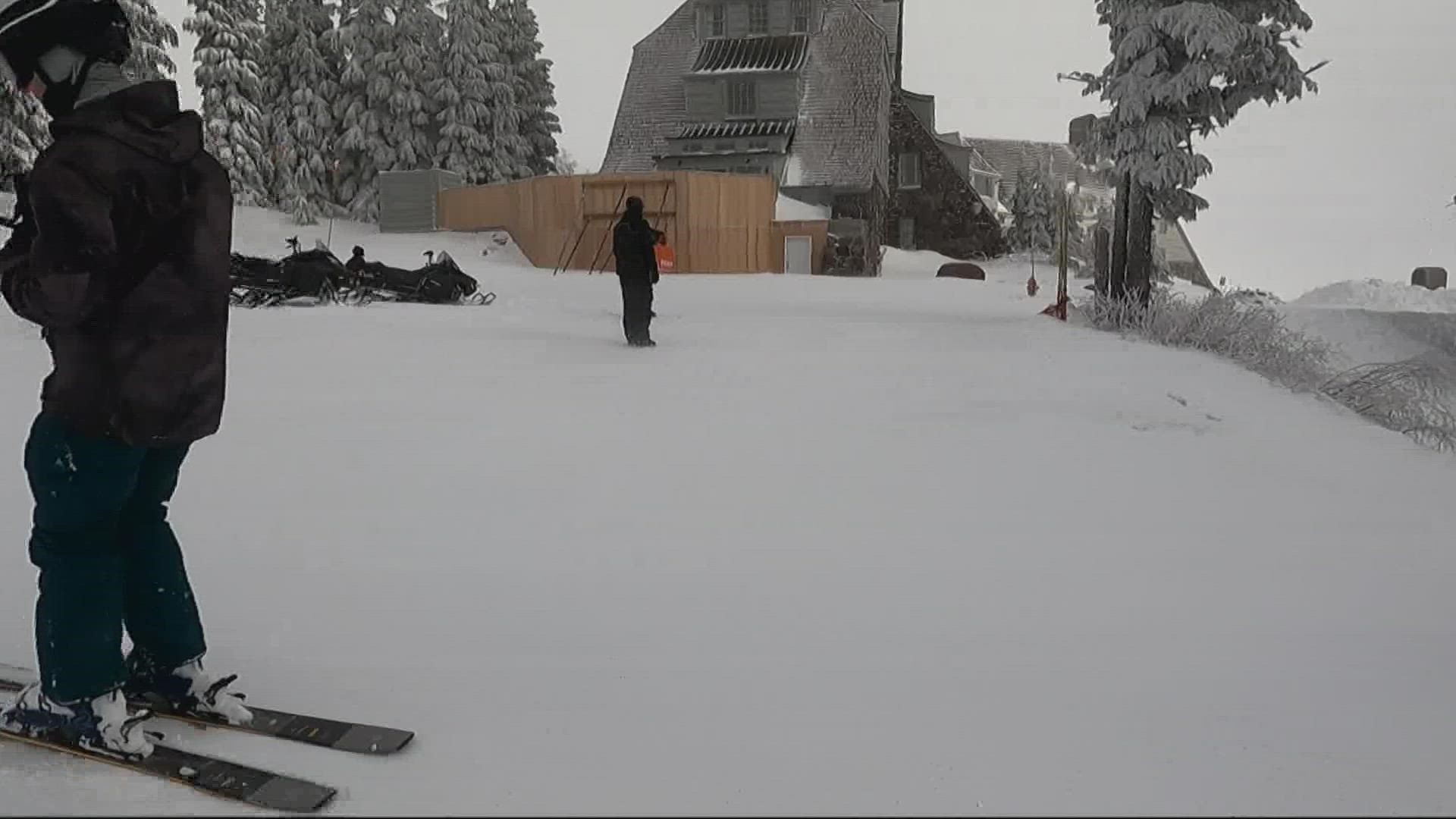 Winter doesn’t officially start for another three weeks, but the mountain passes were already buried over the weekend. Timberline opened two ski lifts on Monday.