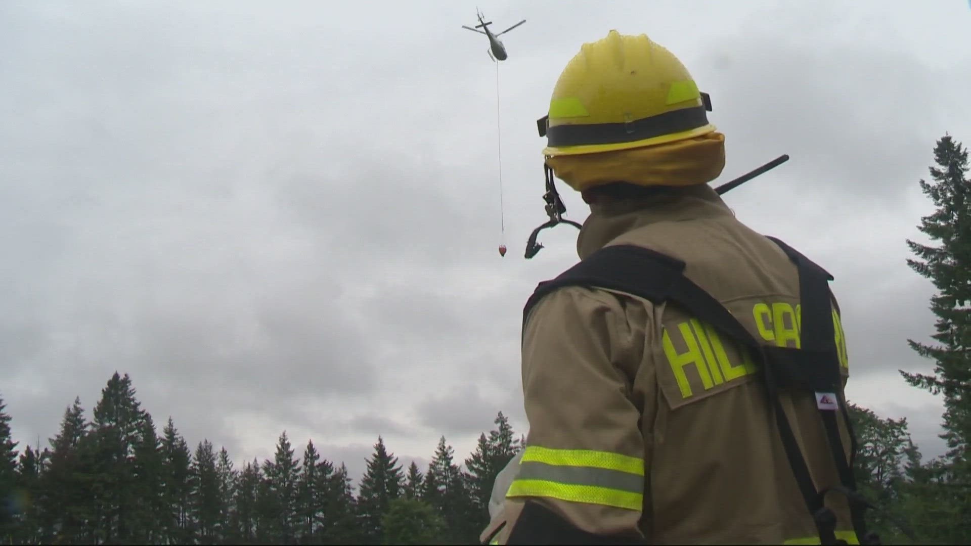 At the 12th annual Metro Advanced Wildland School, firefighters hone their skills by practicing different techniques on the ground in controlled situations.