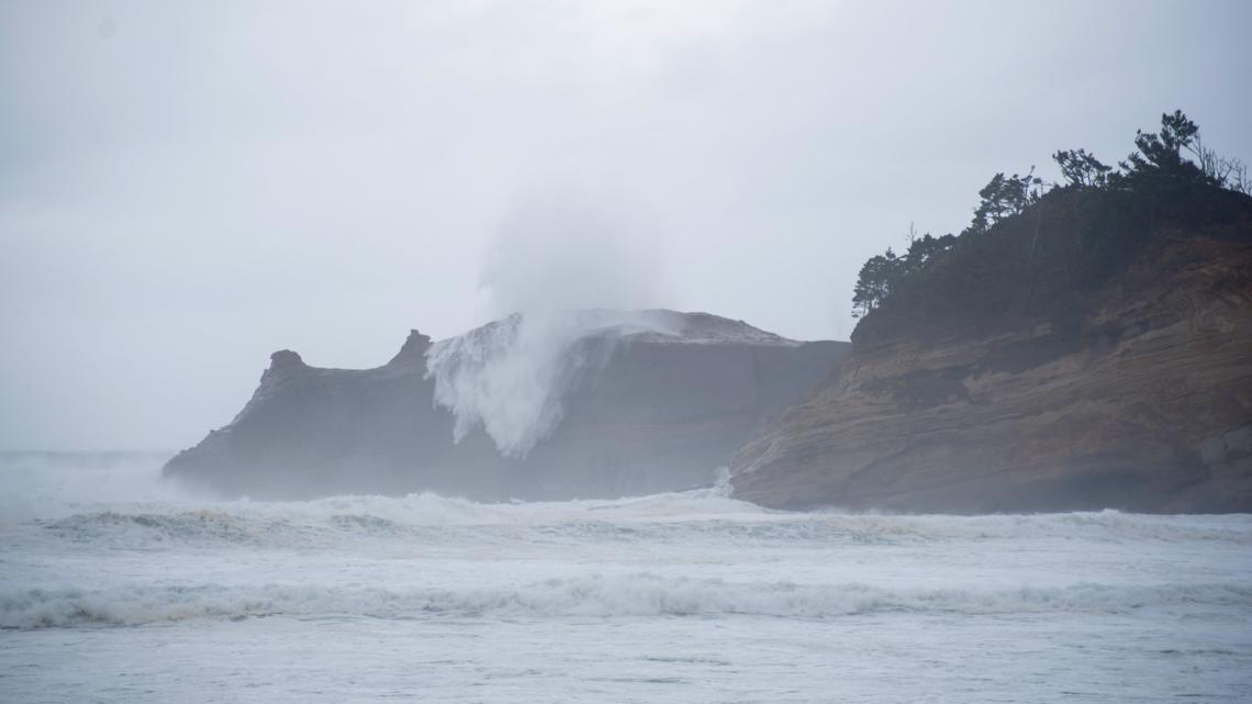 Oregon boy who survived 50ft fall from a cliff pictured after momdied  trying to save him