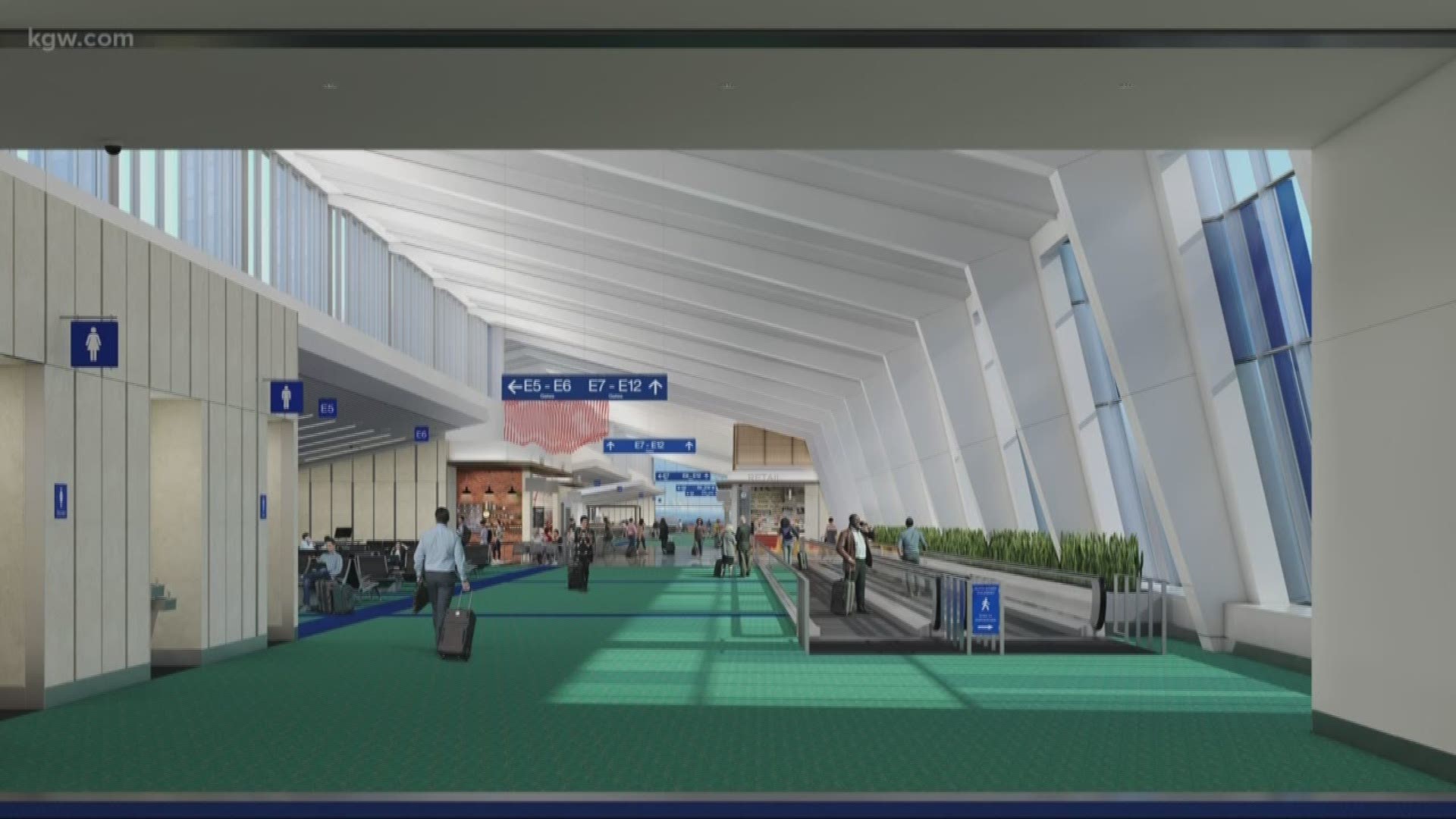 A look at the expansion of Concourse E at Portland International Airport.
