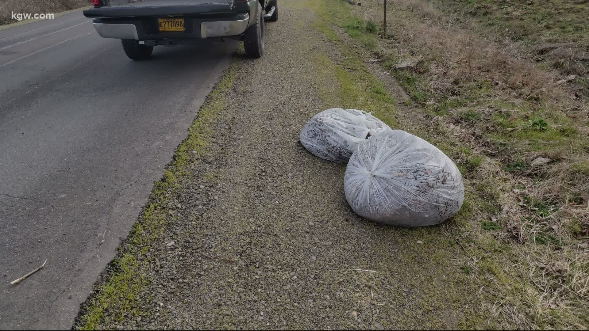It’s a disgusting and dangerous situation in east Multnomah County, where someone is illegally dumping human feces along rural roads.