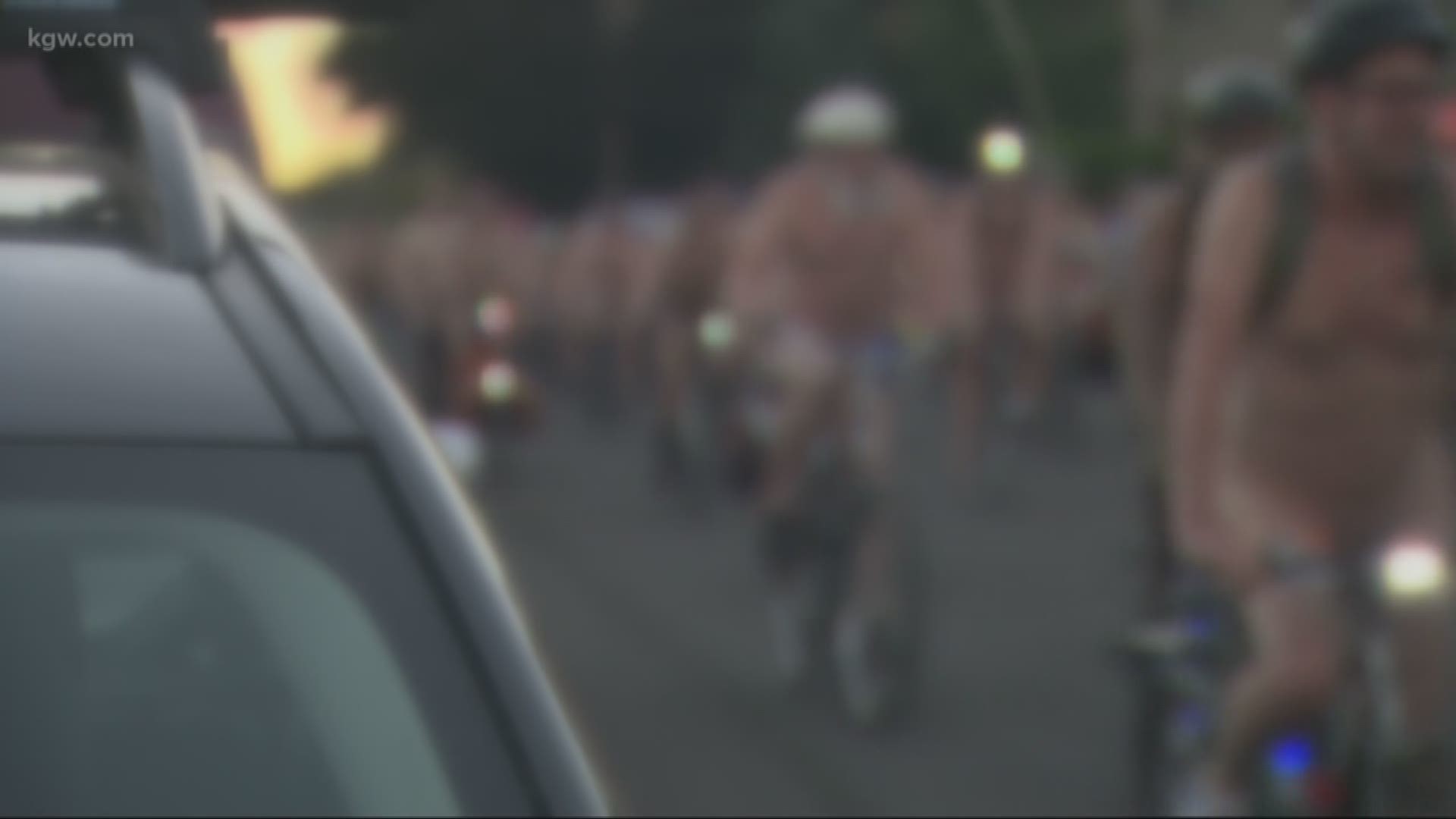 Thousands ride nude through Portland for annual Naked Bike Ride