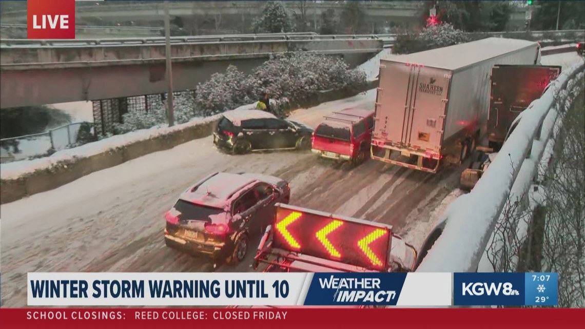 Tracking road conditions, closures in Portland | Winter storm latest ...