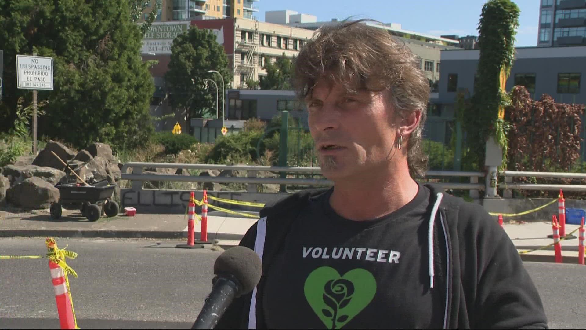 “We Heart Portland” was founded in Seattle to years ago and then came to Portland. Since then, volunteers have removed hundreds of tons of trash.