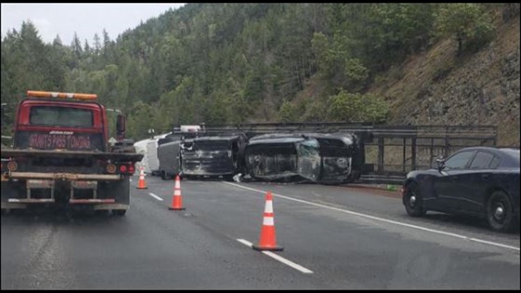 I-5 NB reopened after fiery pileup near Grants Pass | kgw.com