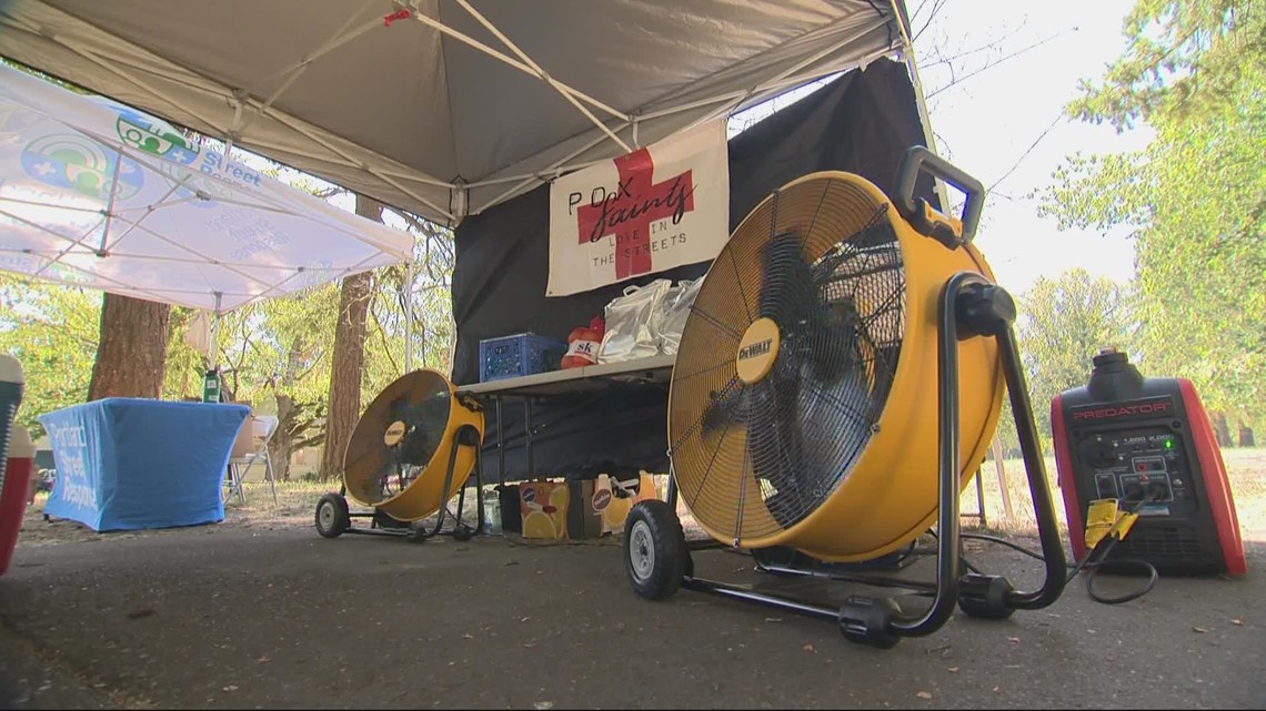 Nonprofit opens cooling station at Lents Park during heat wave | kgw.com