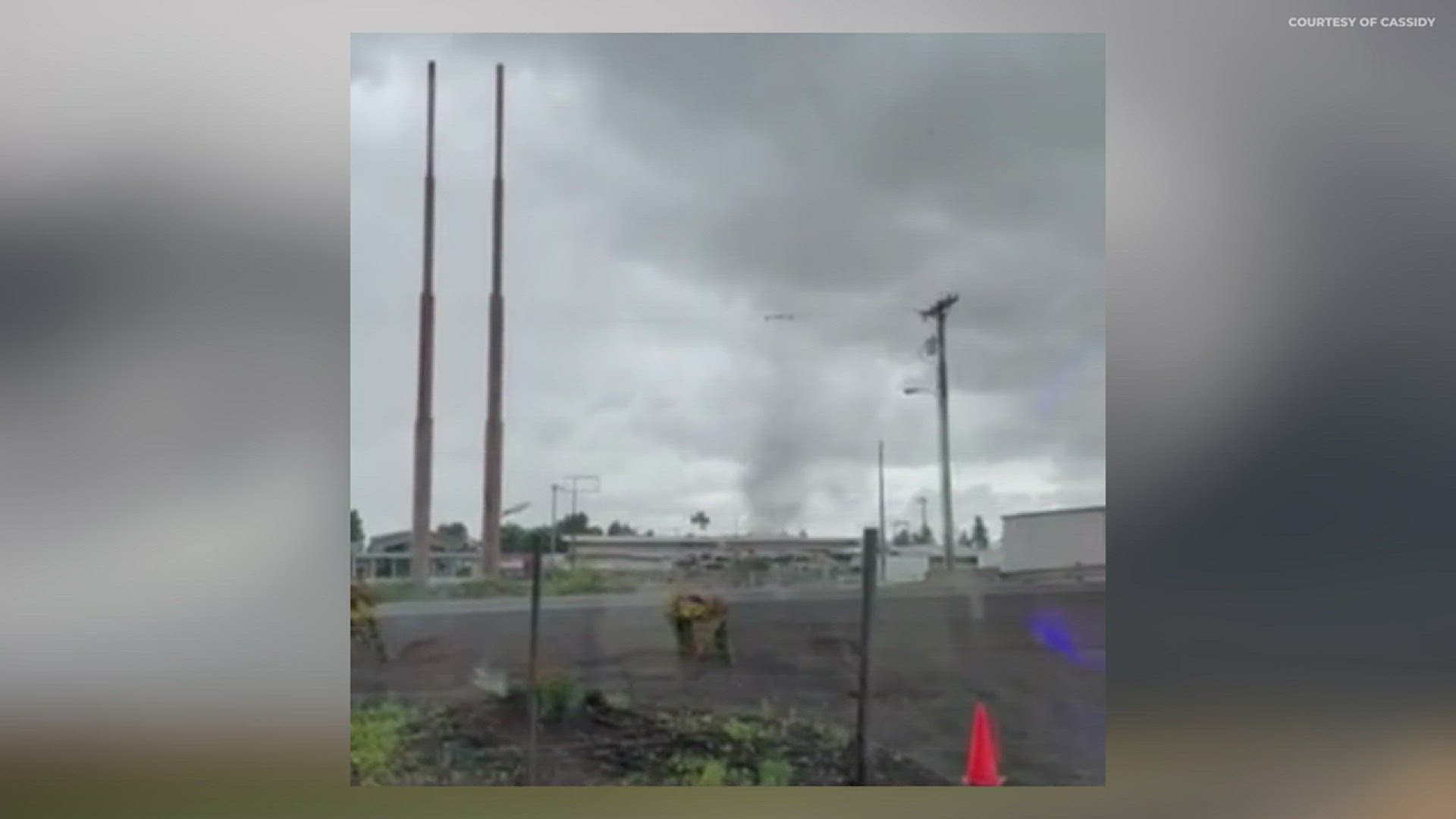 The National Weather Service confirmed, an EF-0 tornado happened near Daniels Field Airport near I-5 Sunday afternoon.