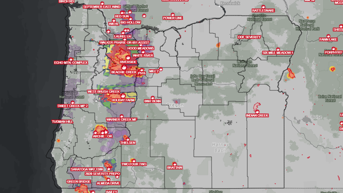 oregon fire map 2018 inciweb