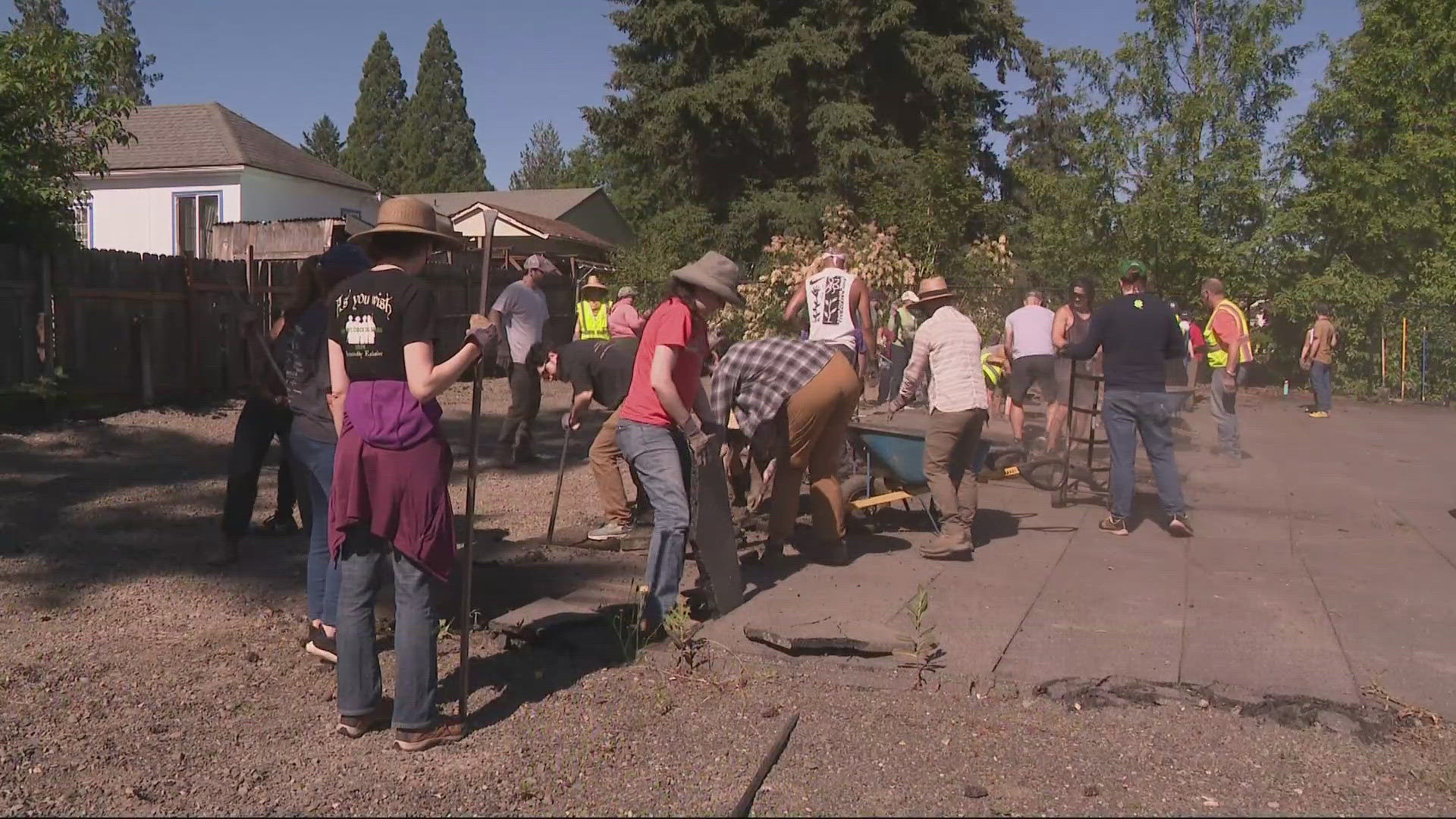 The Morning Star Missionary Baptist Church's lot is being depaved and turned into a green space to help fight the increase in hot temperatures in urban areas.