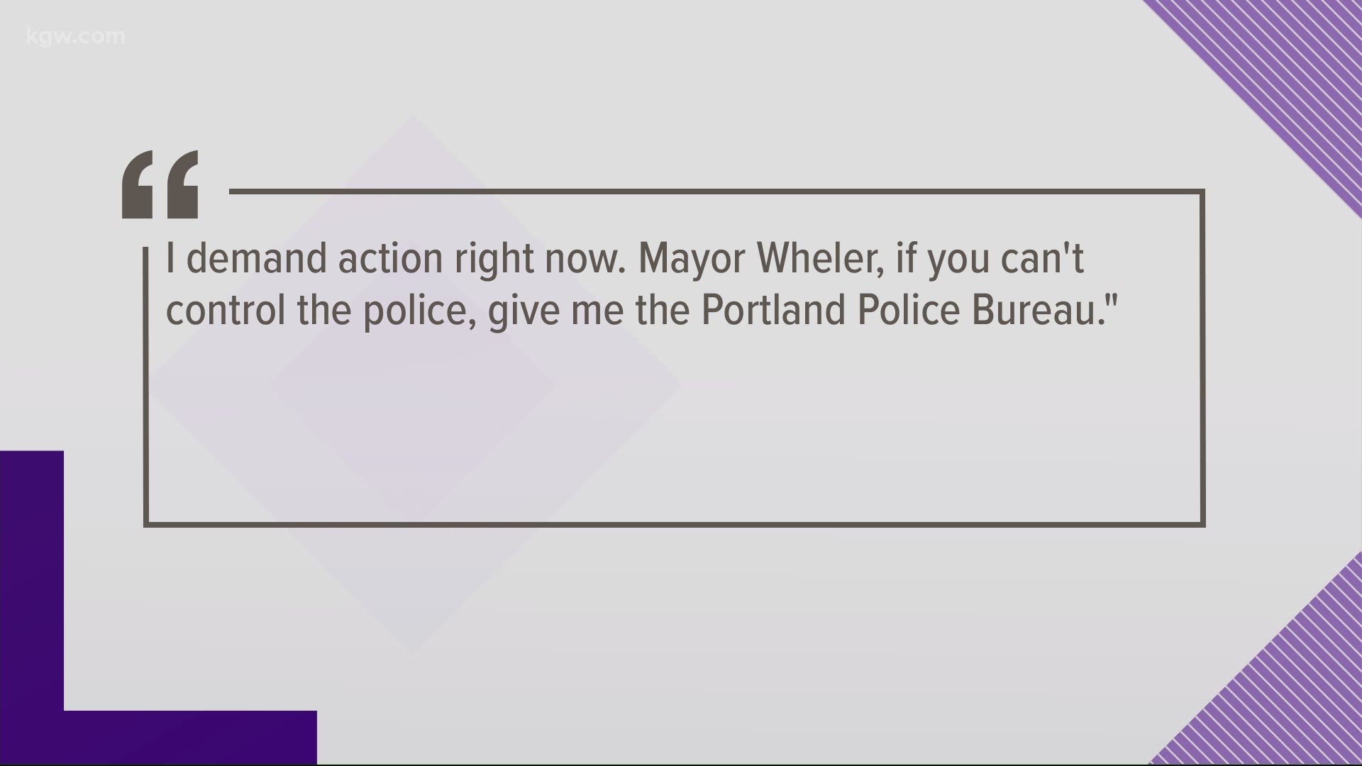 Commissioner Hardesty, who has been a long time critic of the PPB, told Wheeler in a public statement if he could not control the police, he should turn them over.