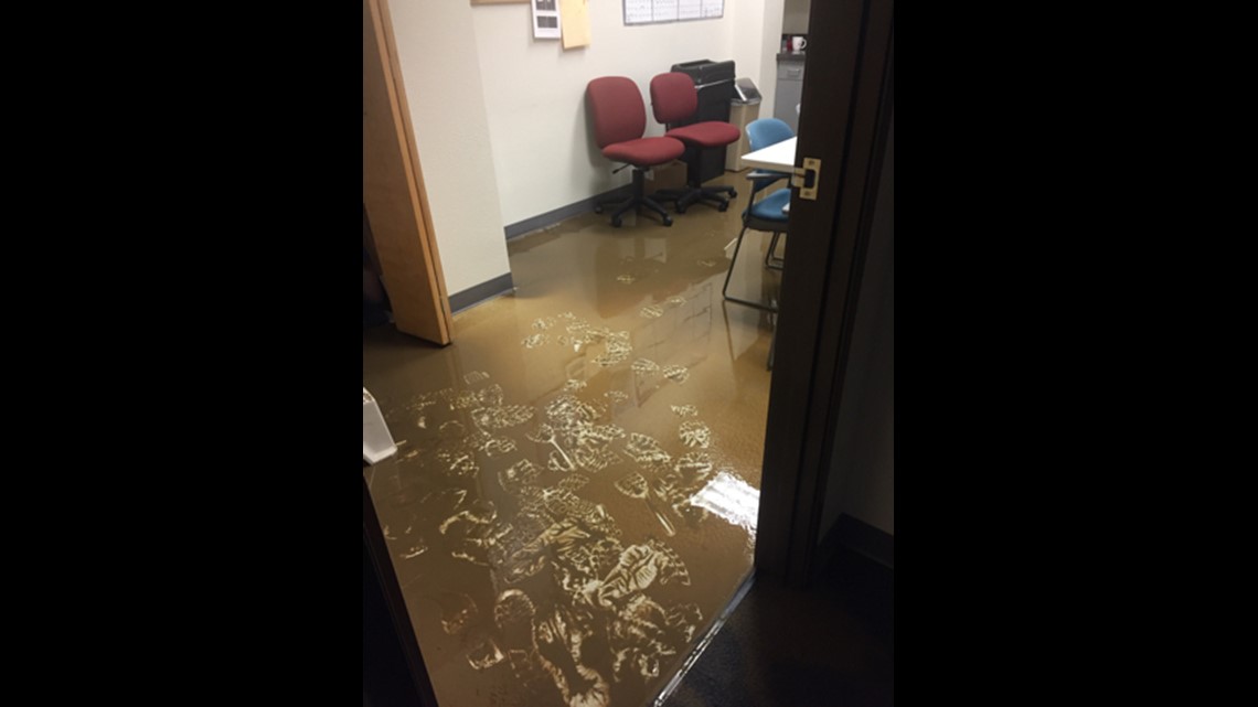 PHOTOS: Pipe leak floods Lake Oswego DMV | kgw.com