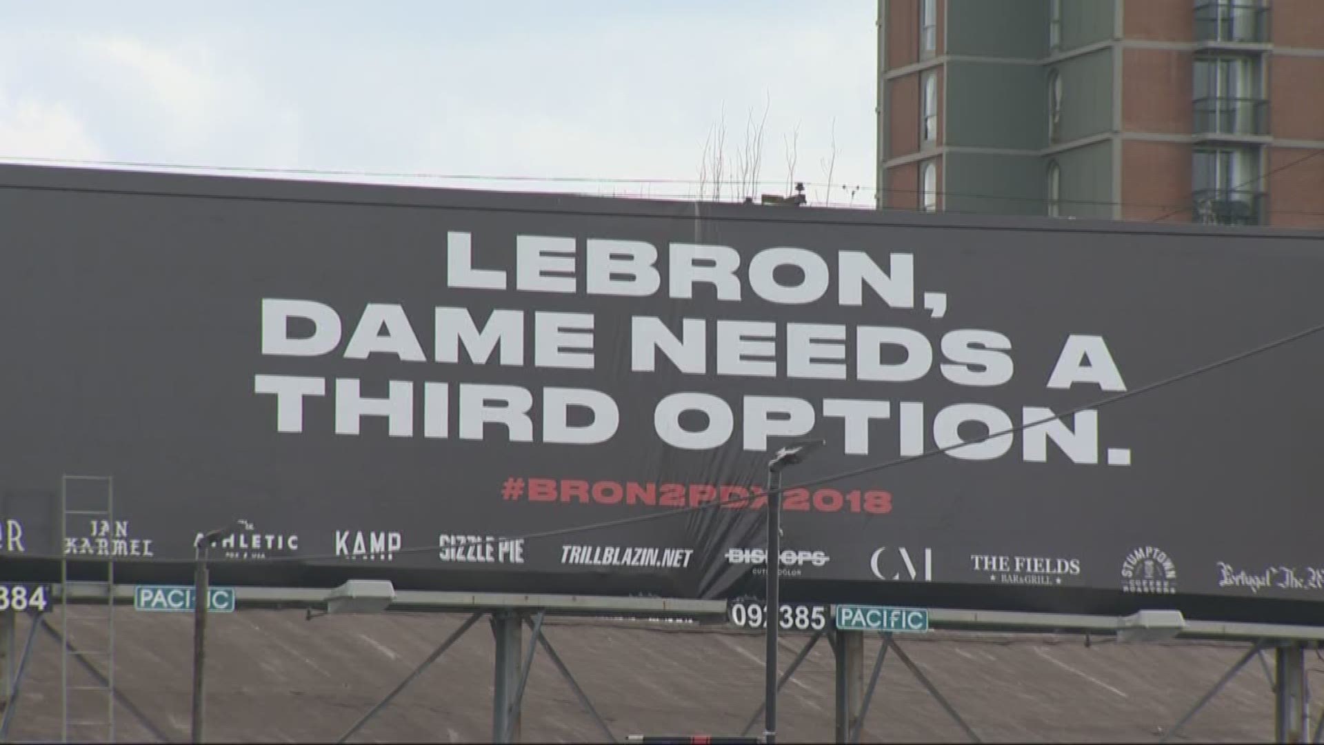 A Portland billboard is urging LeBron to take his talents to Portland.