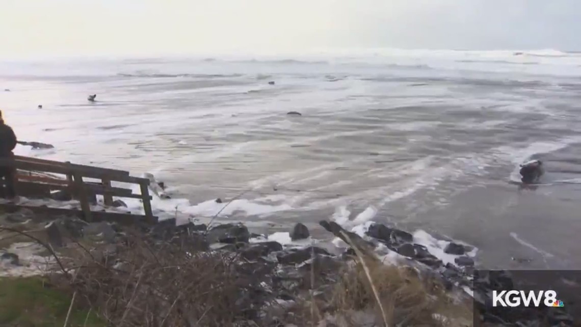 King Tides at Cannon Beach, Oregon