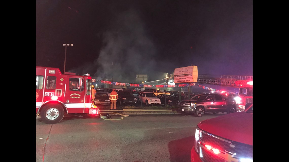 PHOTOS Fire destroys Longview car dealership