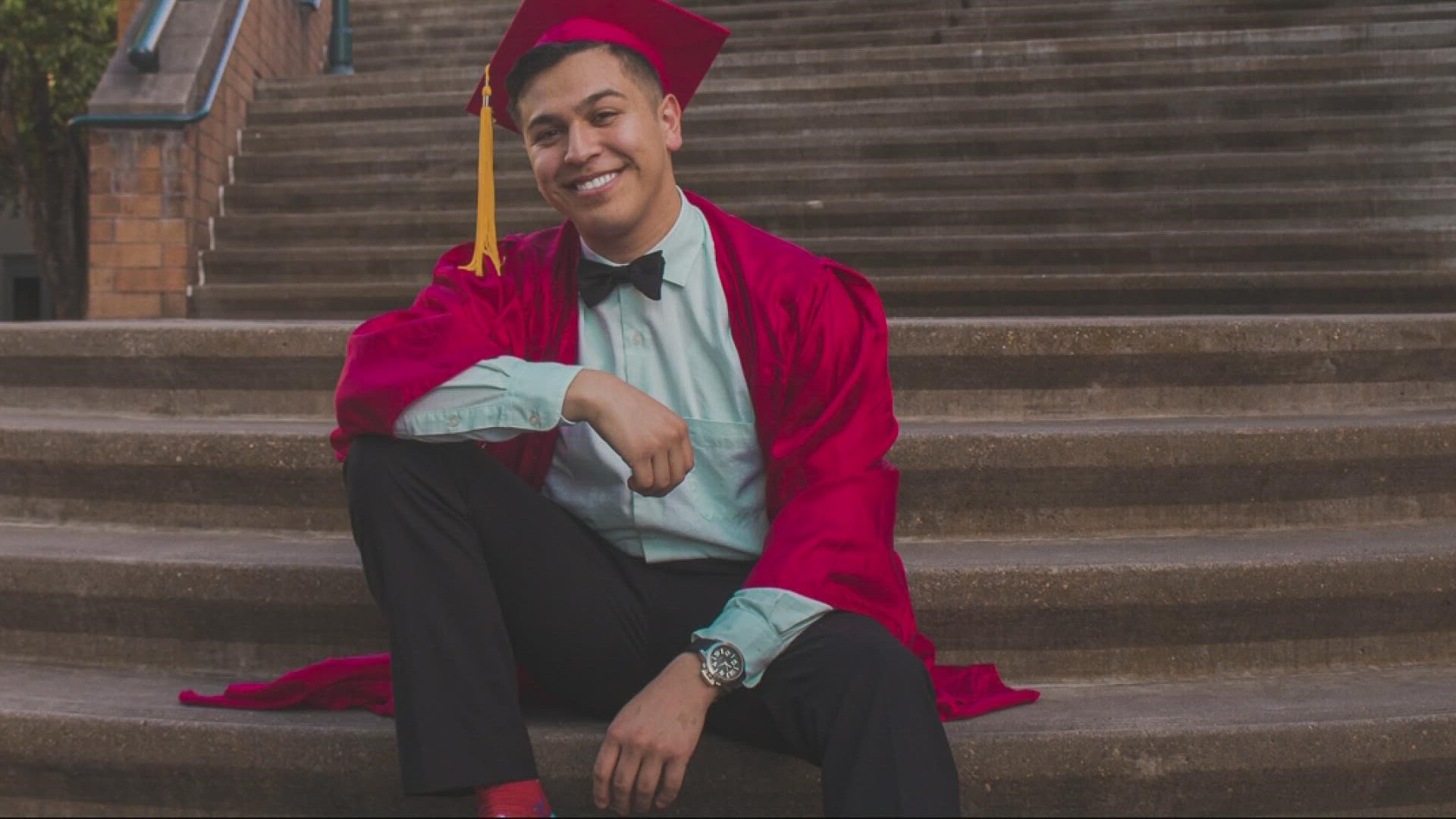 Salvador Garcia-Lopez got hooked up with the College Possible Program while in high school, that helped him get into and graduate from Western Oregon University