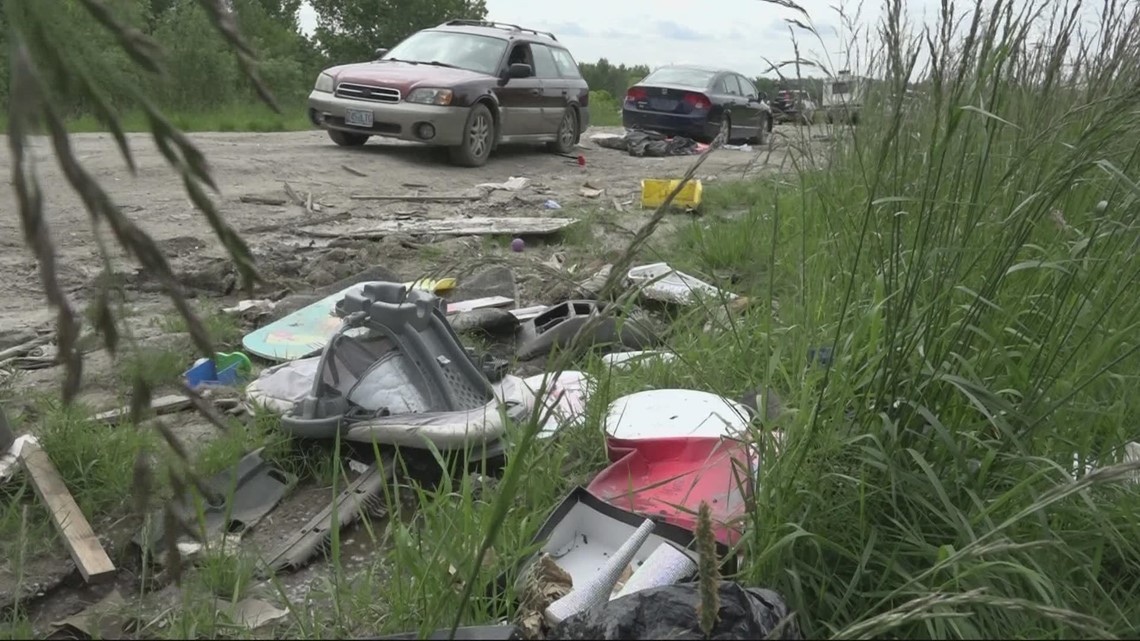 Garbage, homeless camps build up along Airport Way