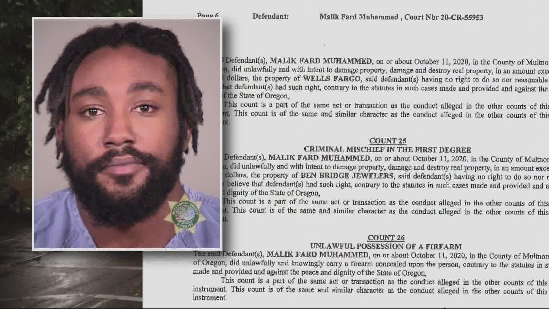 Malik Muhammad, 25, pleaded guilty to 14 felony charges.