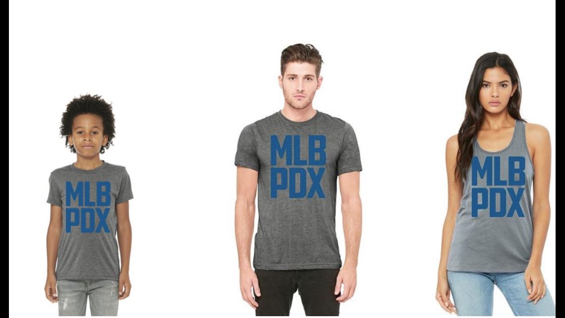 Portland Diamond Project selling gear promoting MLB to PDX 