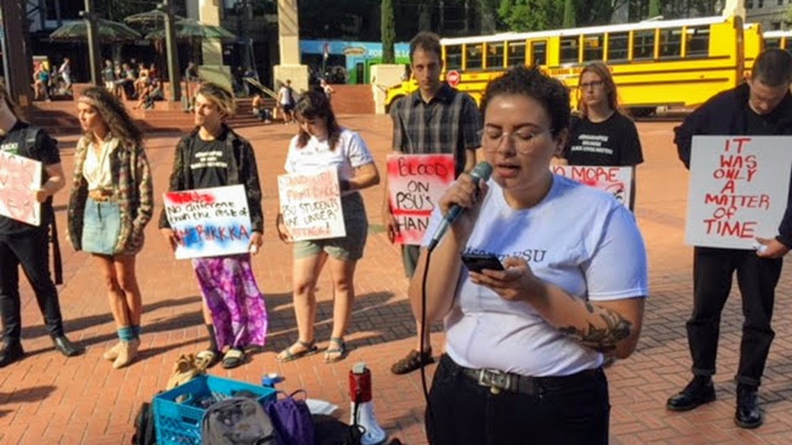 Students protest Portland State police deadly shooting | kgw.com