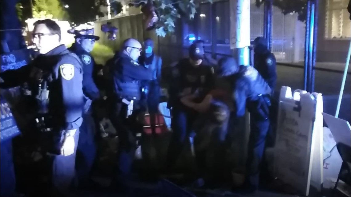 Video shows arrest at Occupy ICE PDX protest