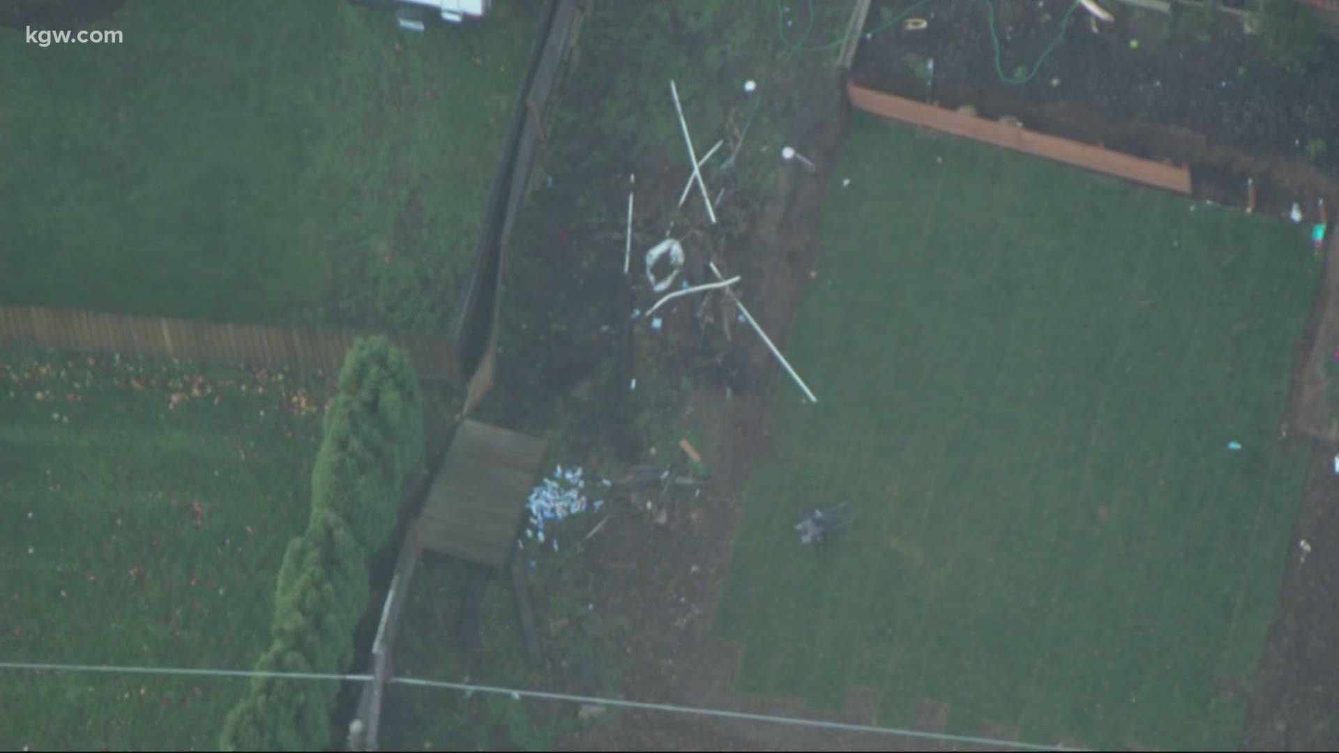 A small tornado touched down in St. Helens, Oregon, on Tuesday afternoon, causing minor damage to several homes and toppling trees.