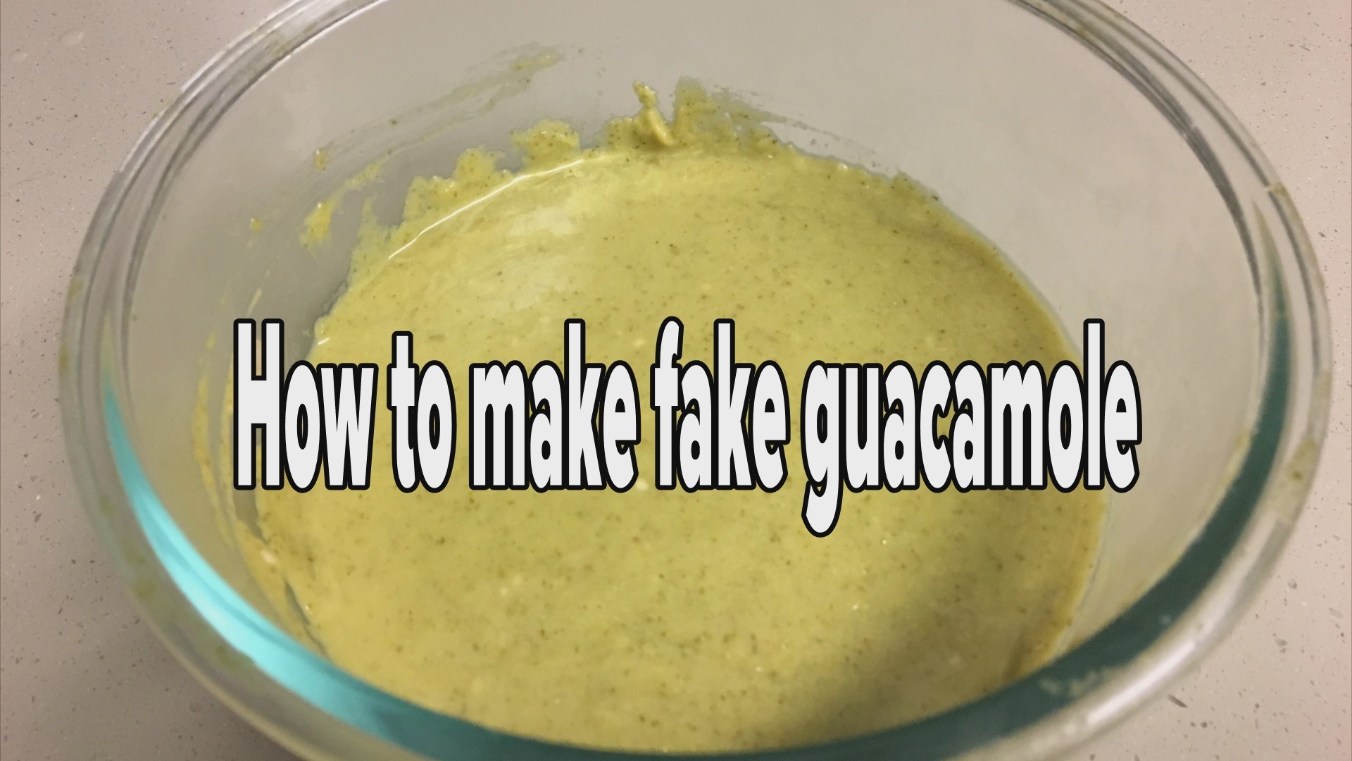How to make fake guacamole.