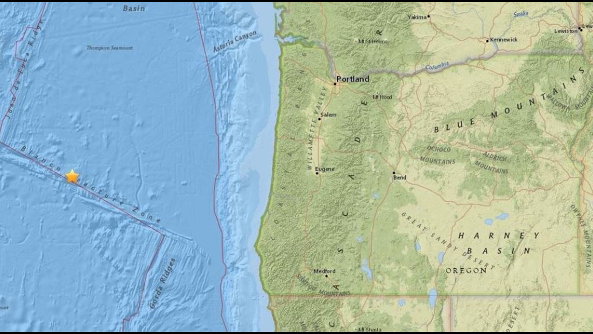 Earthquake Reported Off Oregon Coast; No Tsunami Alert | Kgw.com