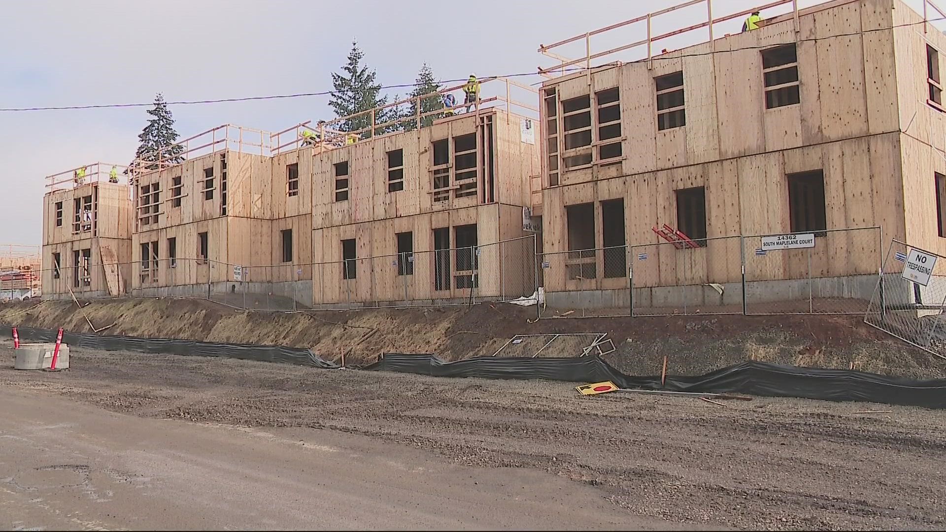 When the complex opens this summer, it will bring more living options to a part of the Portland metro suffering from its own housing crisis.