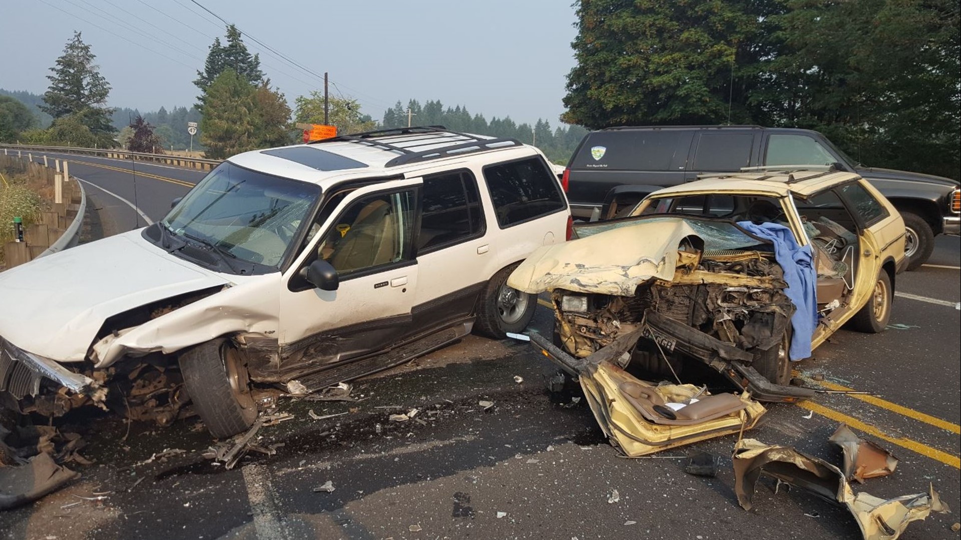 1 killed, 3 injured in crash in Vernonia