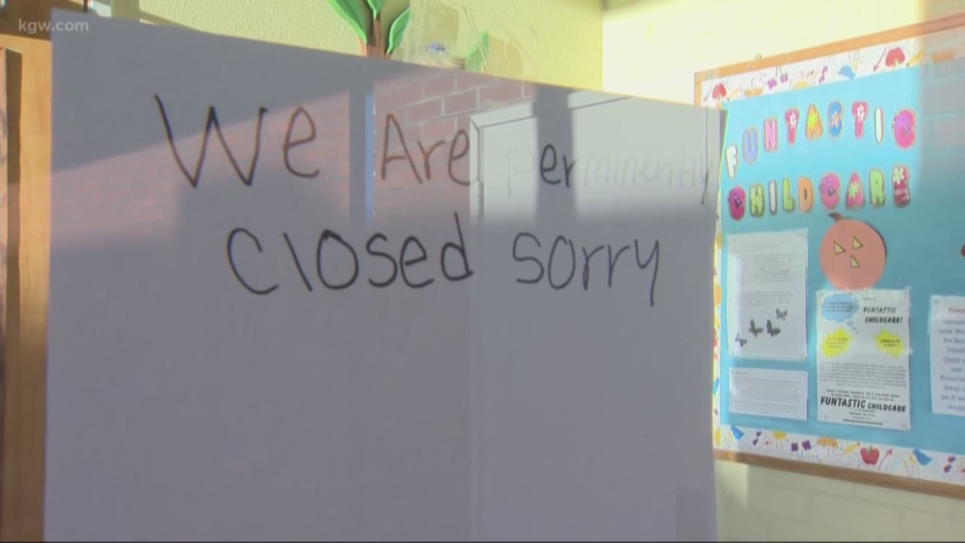 The employees of Funtastic child care found themselves locked out a workplace that has apparently gone out of business.