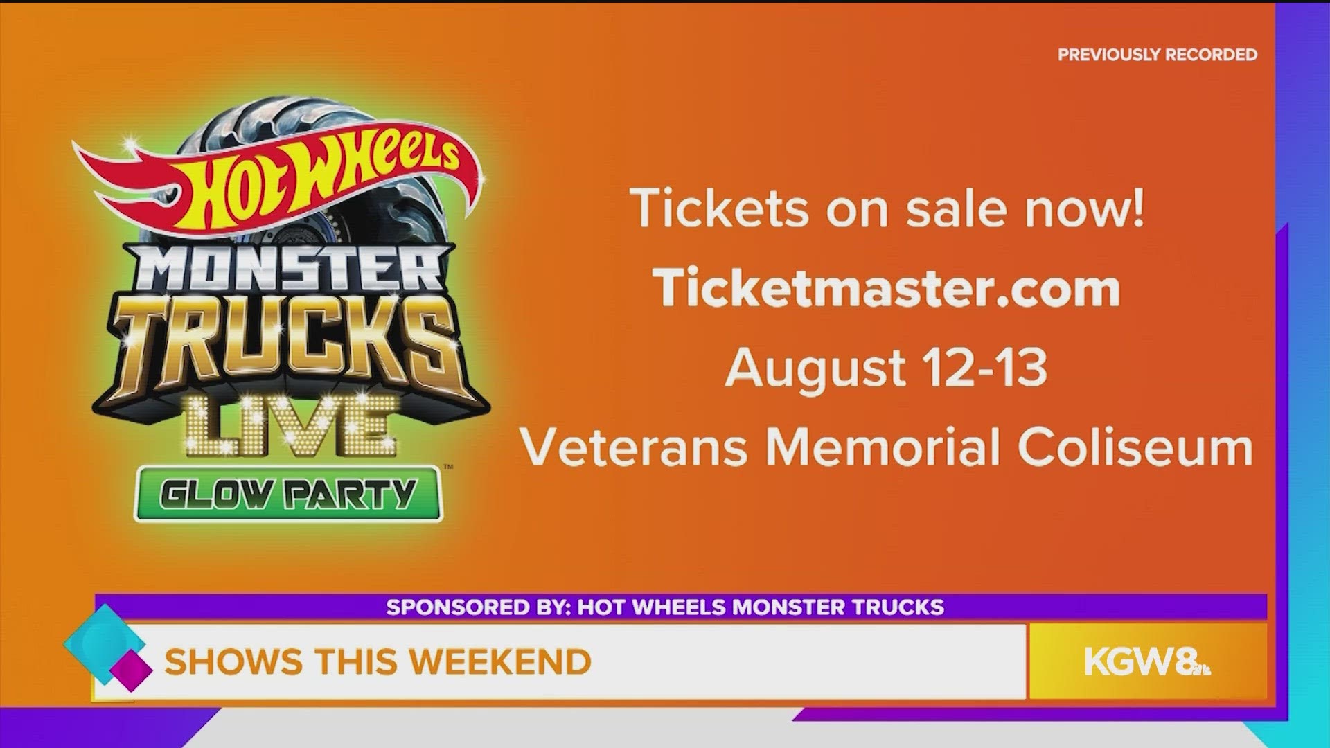 A funfilled Monster Truck show is taking over the Veterans Memorial