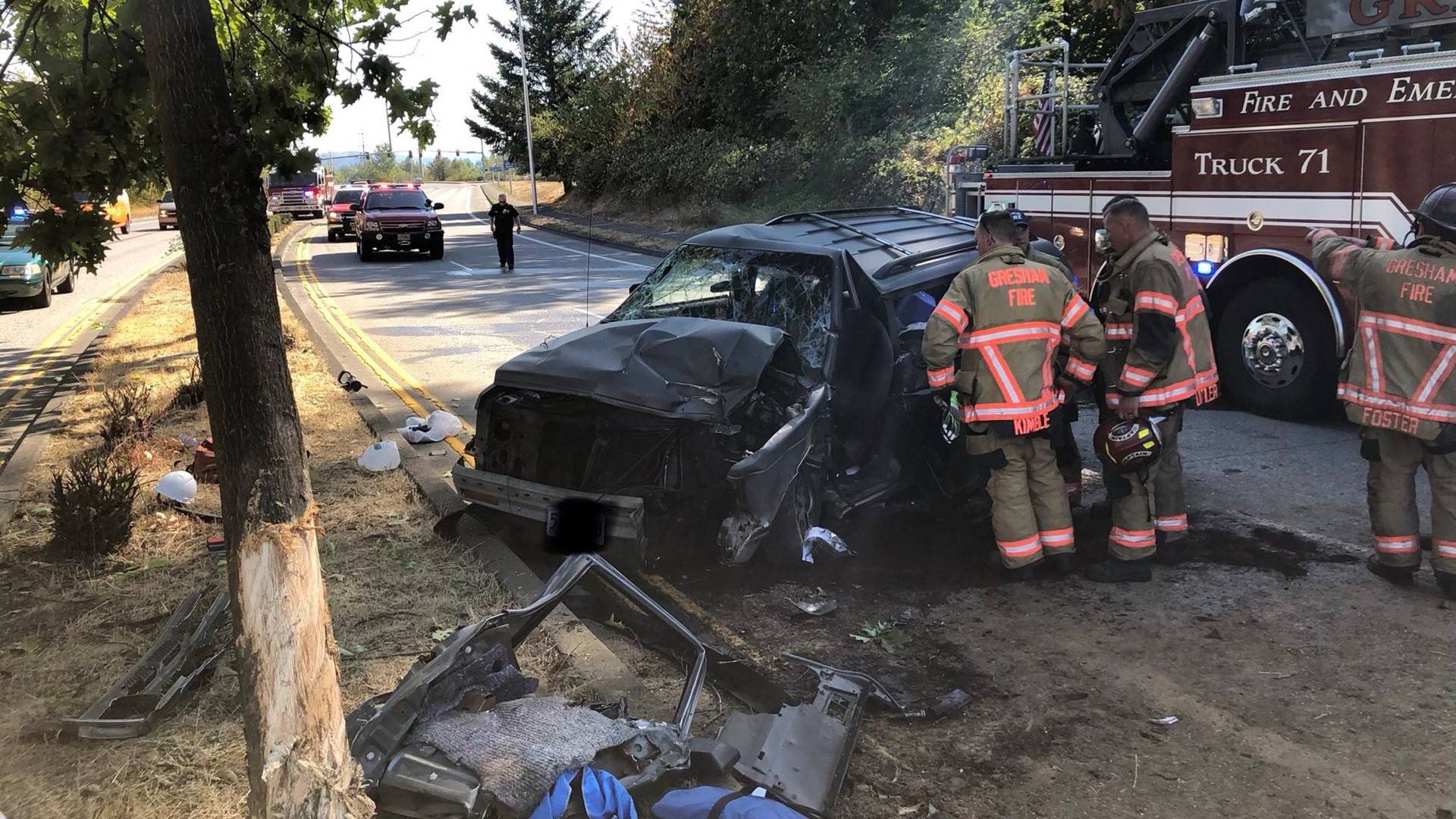 One person injured in Fairview crash | kgw.com