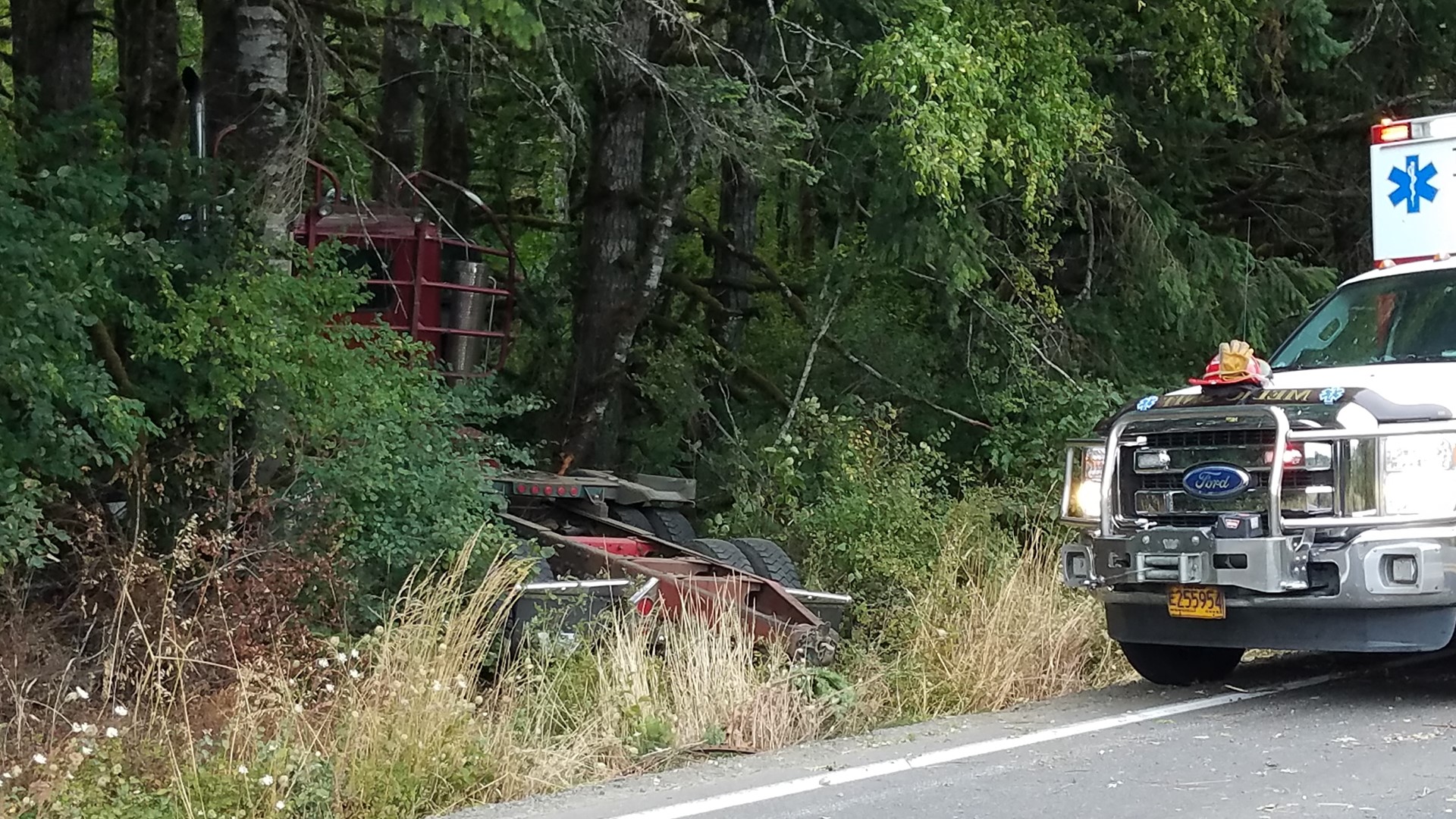 Driver of log truck killed in Yamhill County crash