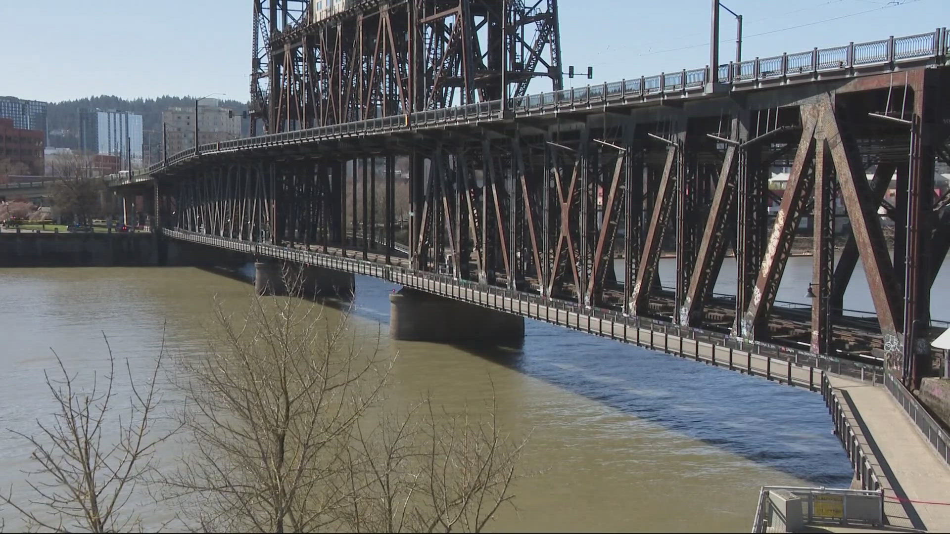 A man was killed in a stabbing on the lower deck bike and pedestrian path of the Steel Bridge Friday afternoon.