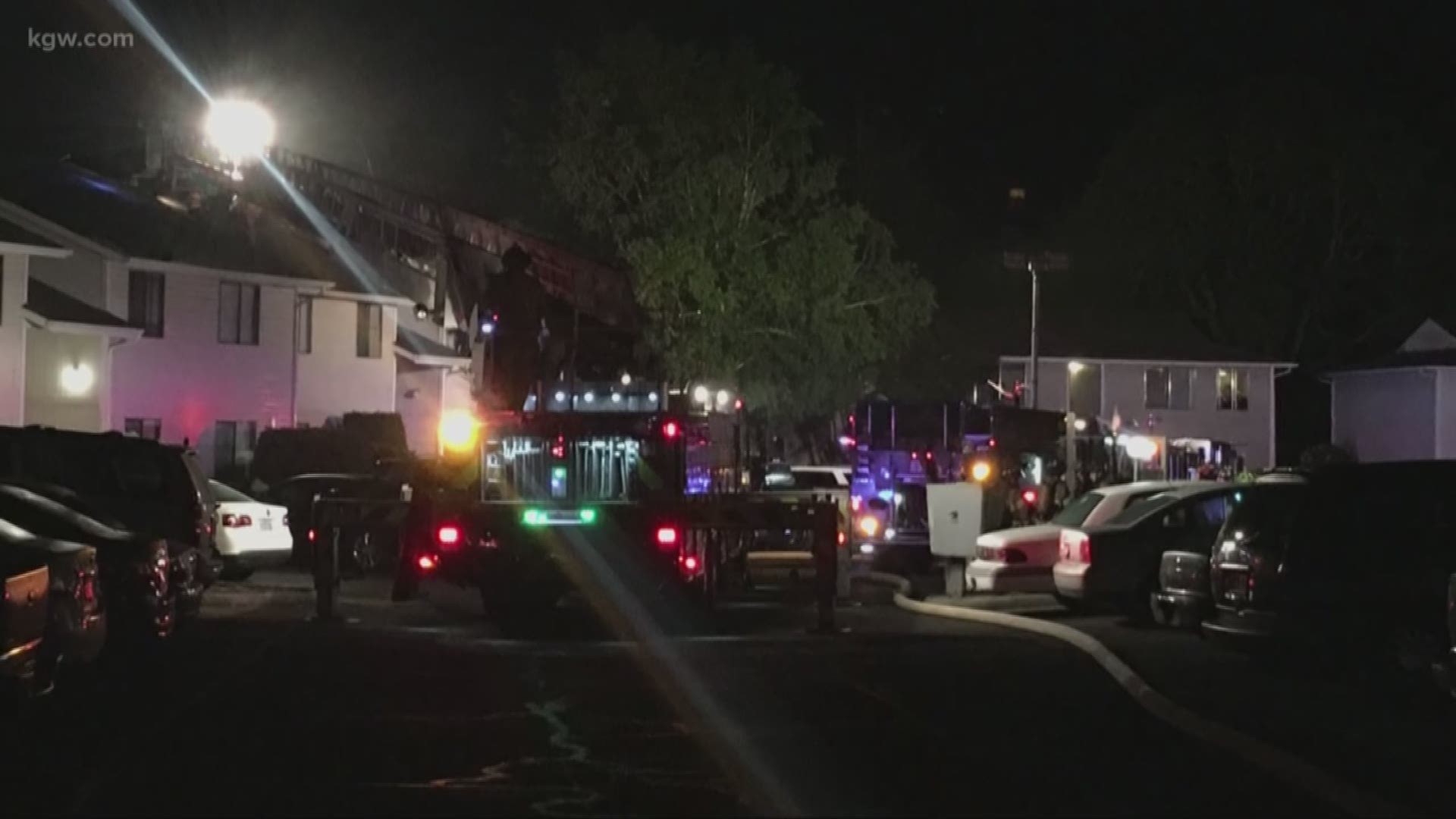 Three deputies were treated for smoke inhalation that damaged 8 units of an apartment complex in Northeast Salem.