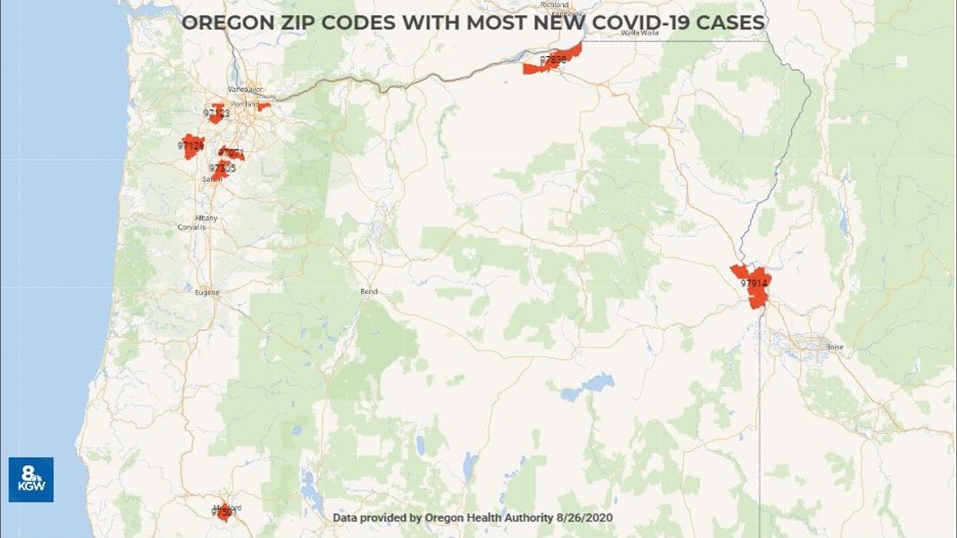 These 11 ZIP codes have the most new COVID cases in Oregon