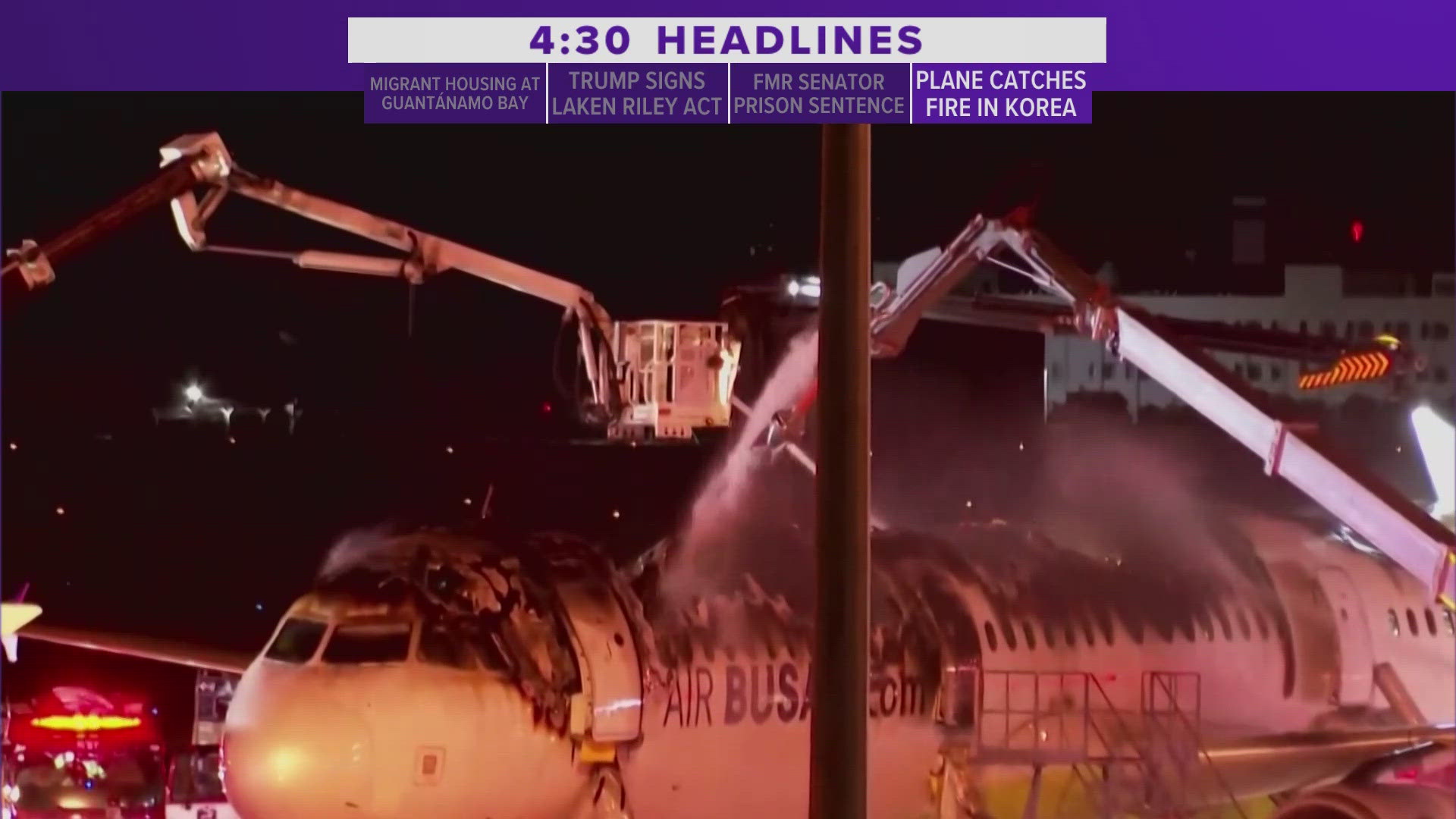 Air Busan flight to Hong Kong catches fire before takeoff. 176 people evacuated safely. One person was taken to the hospital. Investigation underway.