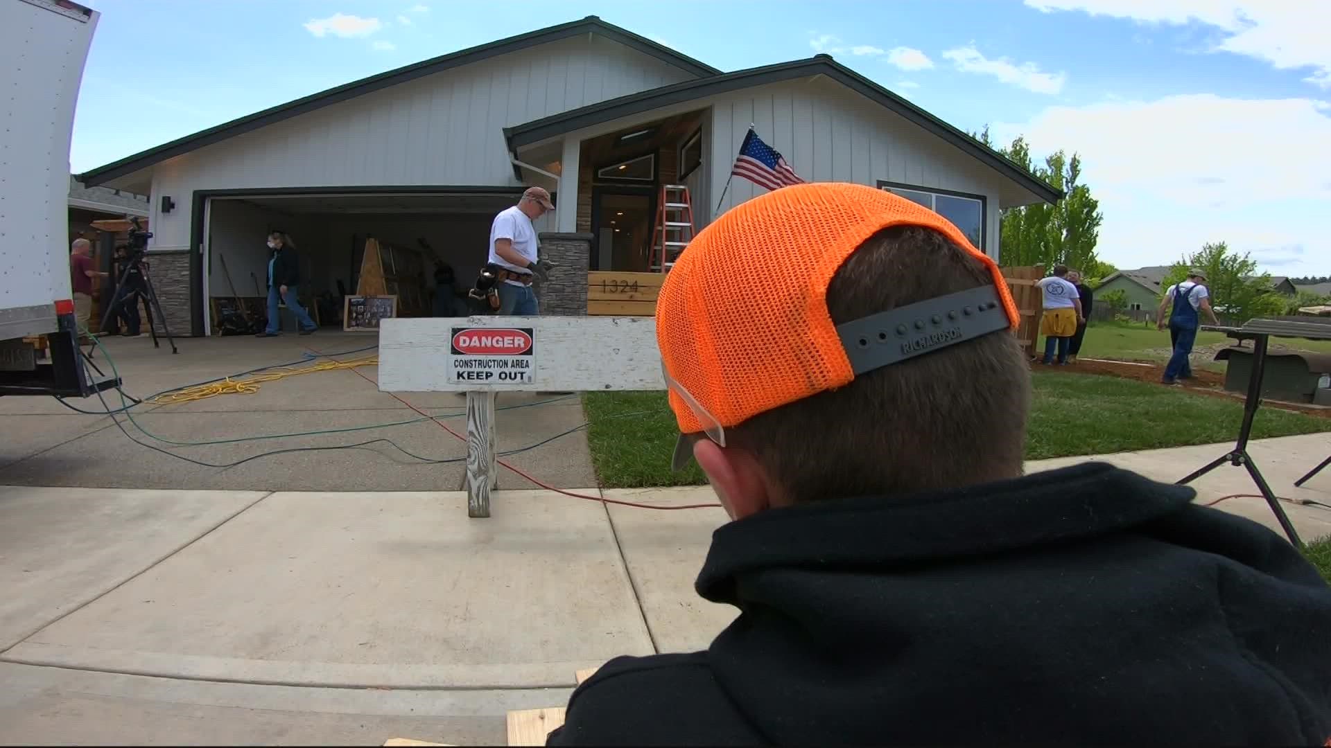 Forest Grove High School students built a house over the past school year. The program has produced one new student-built house each year since 1975.