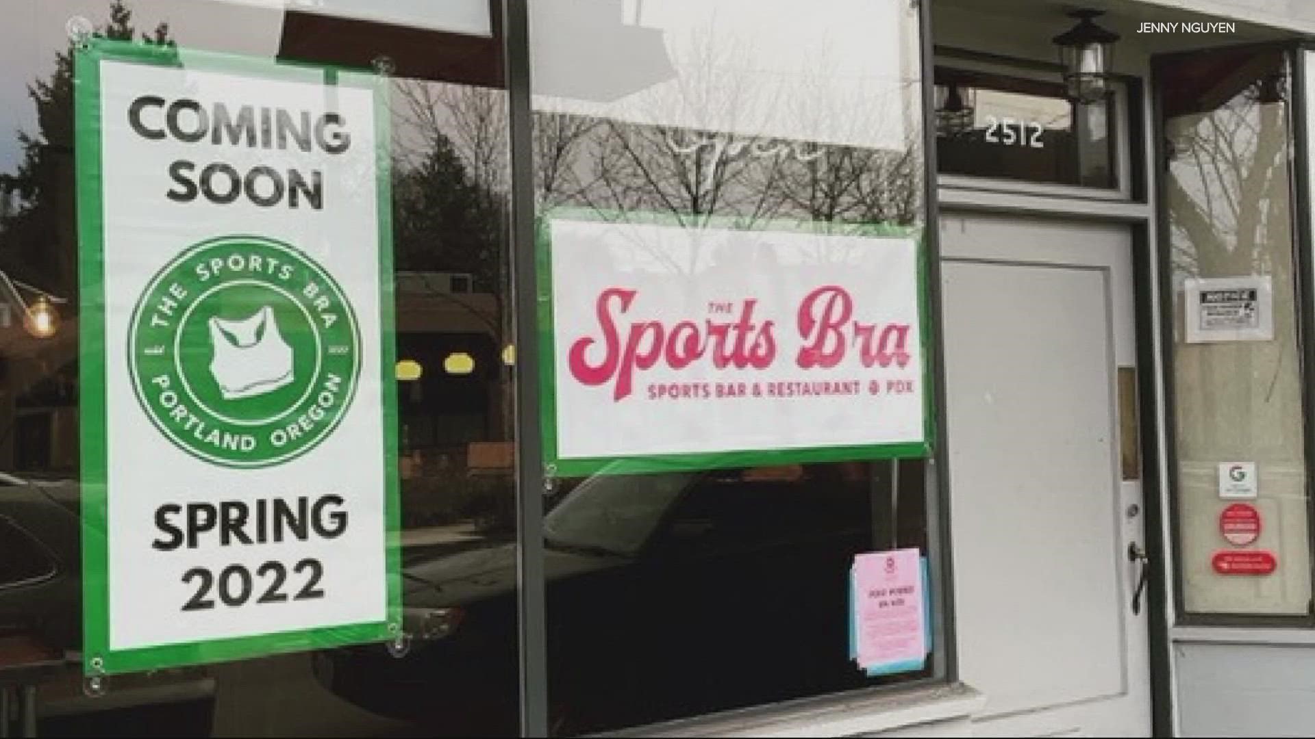 Jenny Nguyen says her new bar will focus on women’s sports and feature food and beer from woman-owned companies. The business is called The Sports Bra.