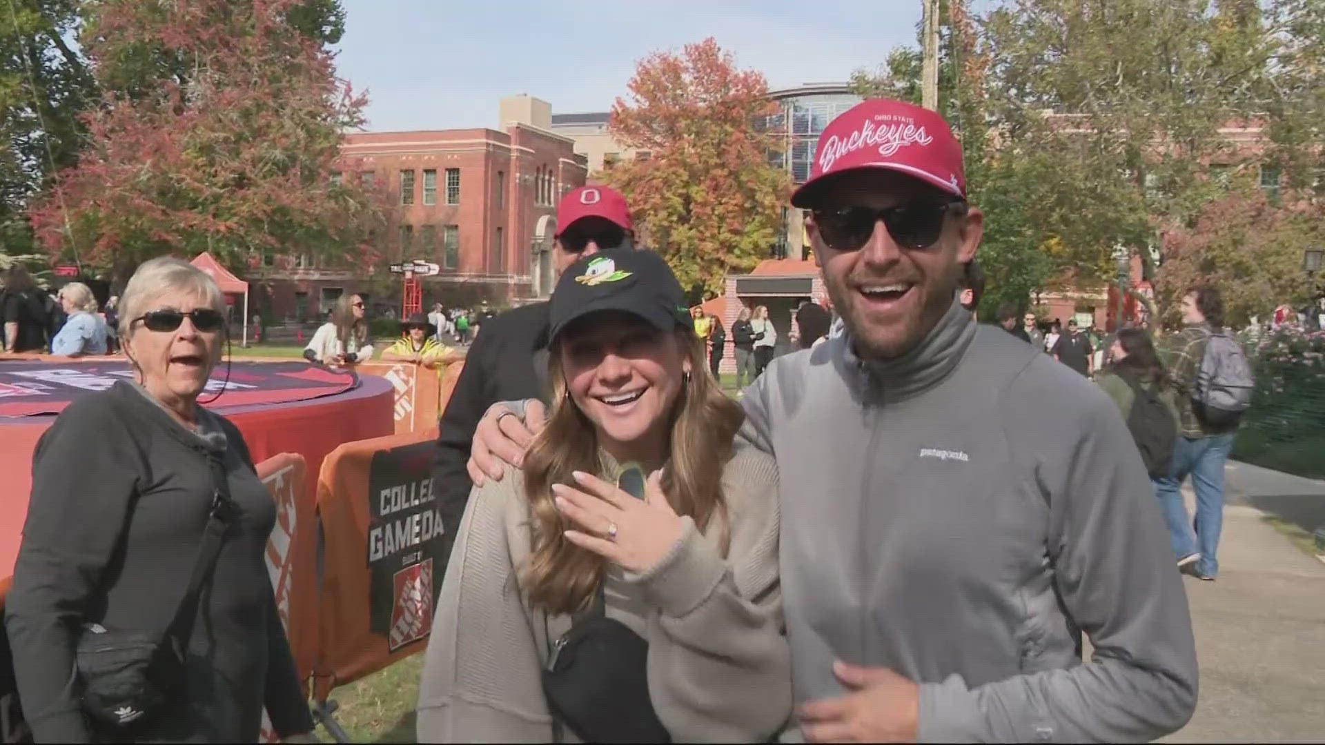 Eugene is buzzing as two top-three teams square off, with some Ohio State fans even making the trip to Oregon.