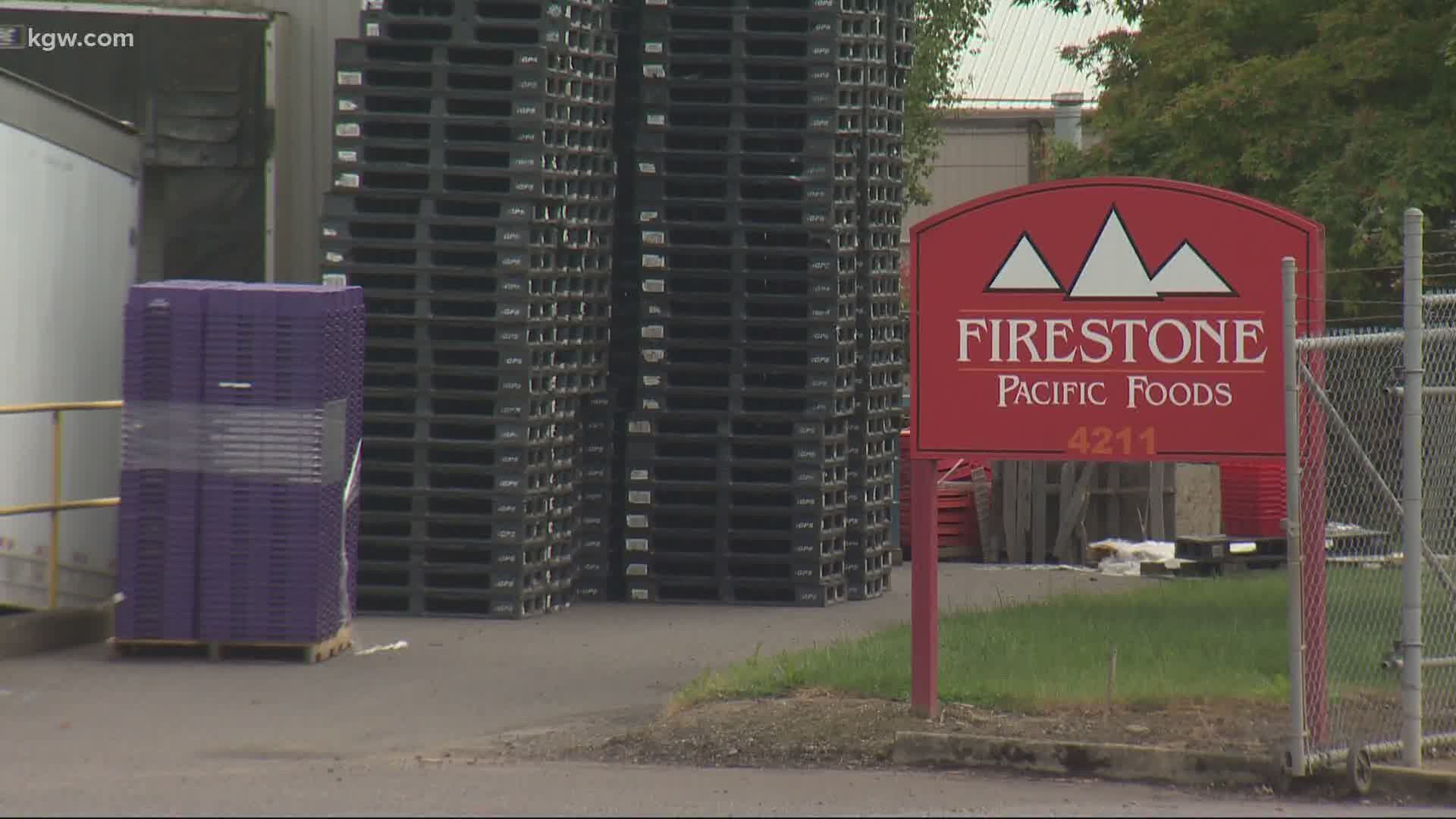 Of the 152 employees tested at Firestone Pacific Foods, 65 have tested positive for COVID-19.